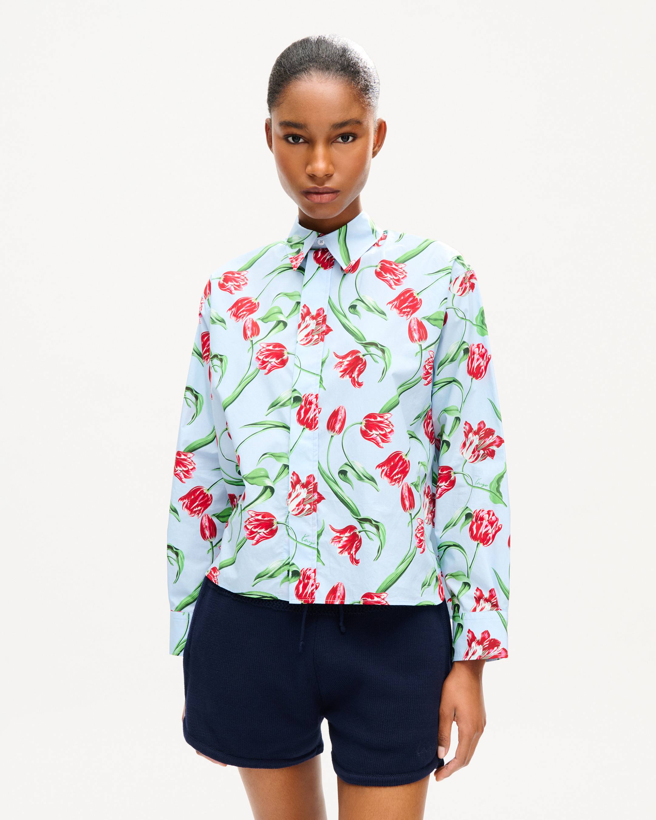 KENZO Tulip' shirt in cotton poplin | Women's | KENZO
