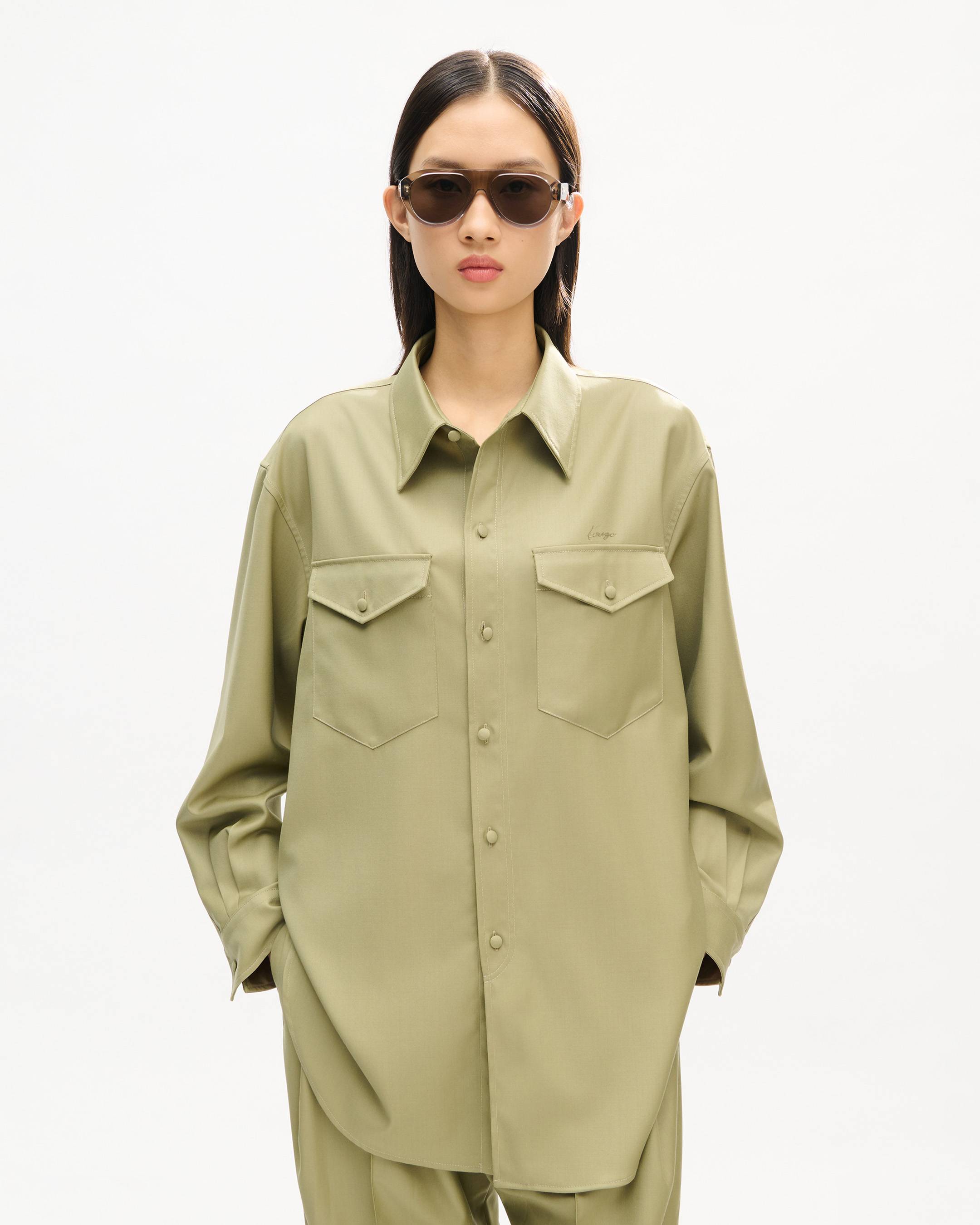 Overshirt in virgin wool