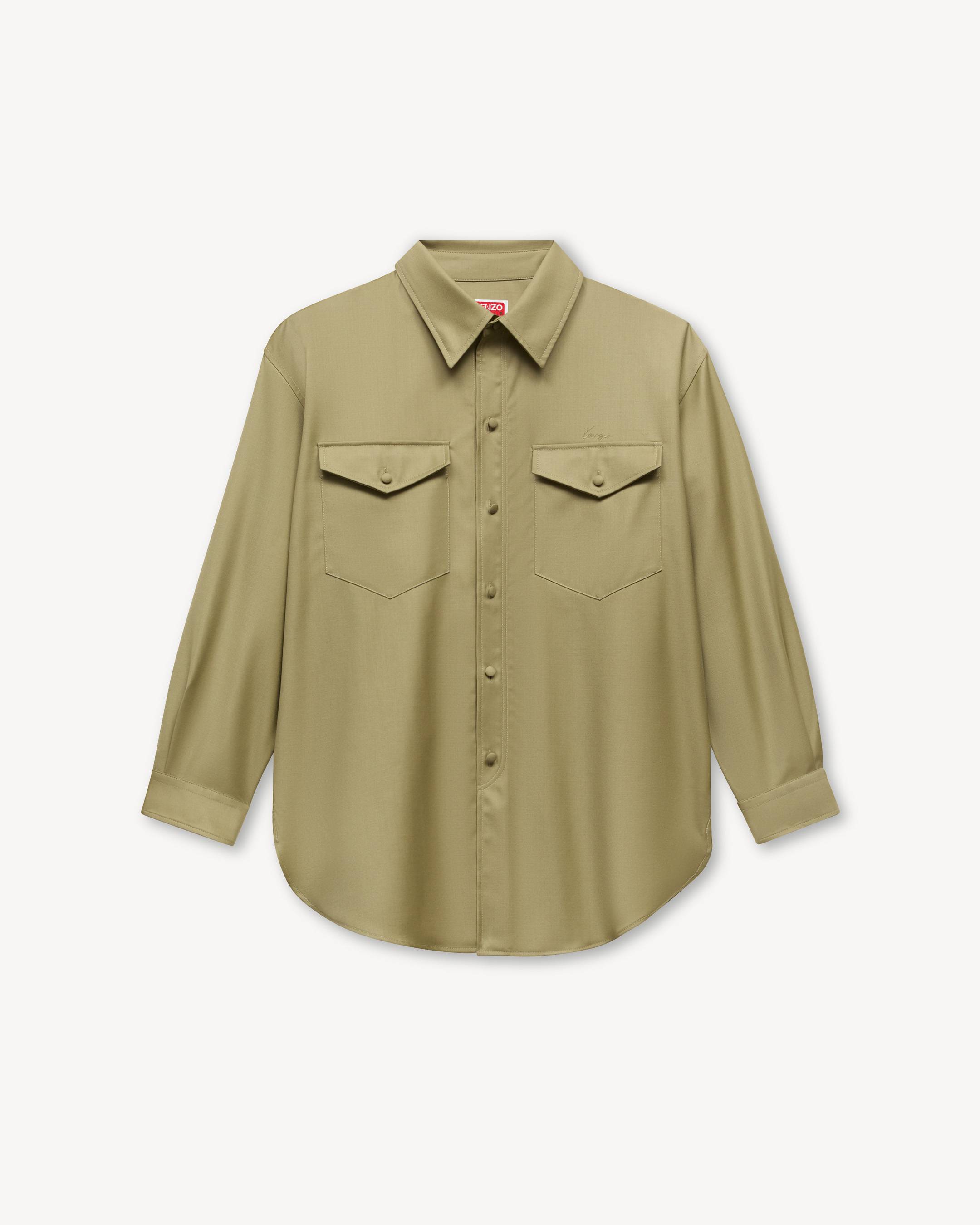 Overshirt in virgin wool