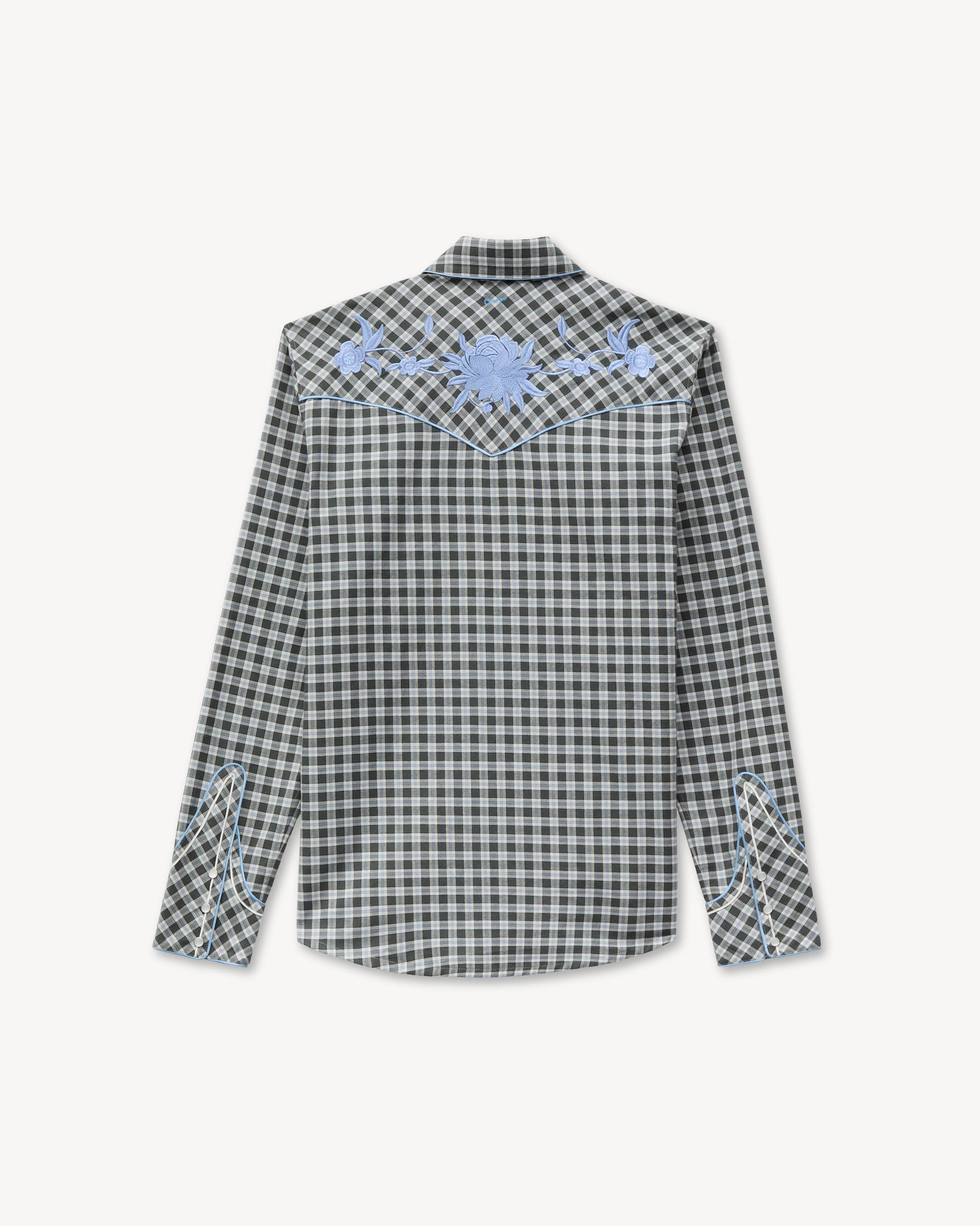 Chemise cowboy 'KENZO Checks' en laine et coton