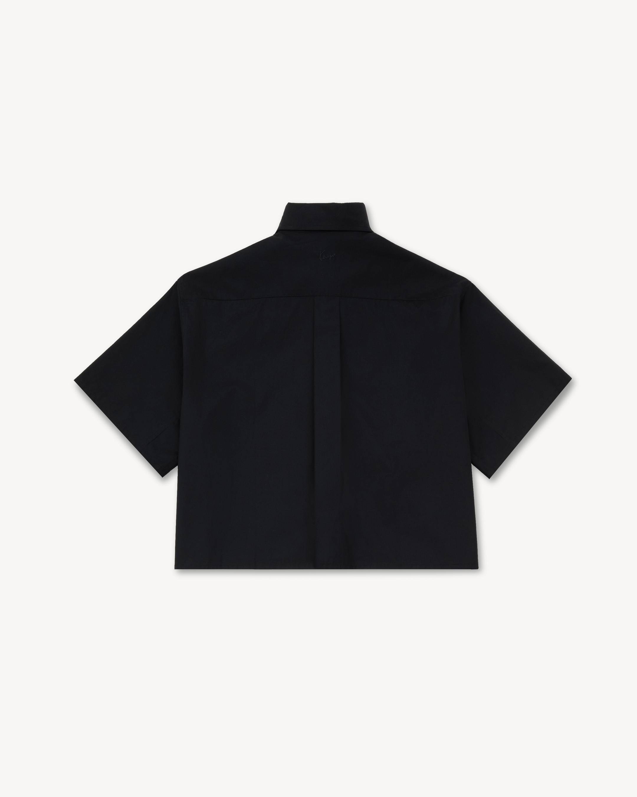 'KENZO Wildflower' embroidered short sleeve shirt in cotton poplin