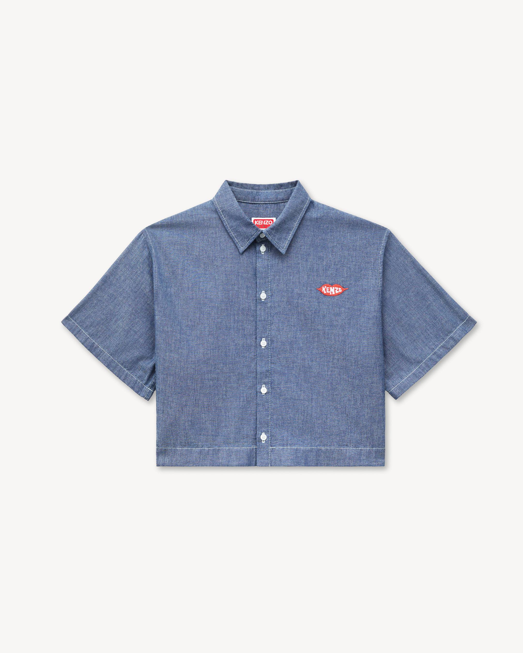 Chemise &agrave; manches courtes 'KENZO Loves' en denim chambray