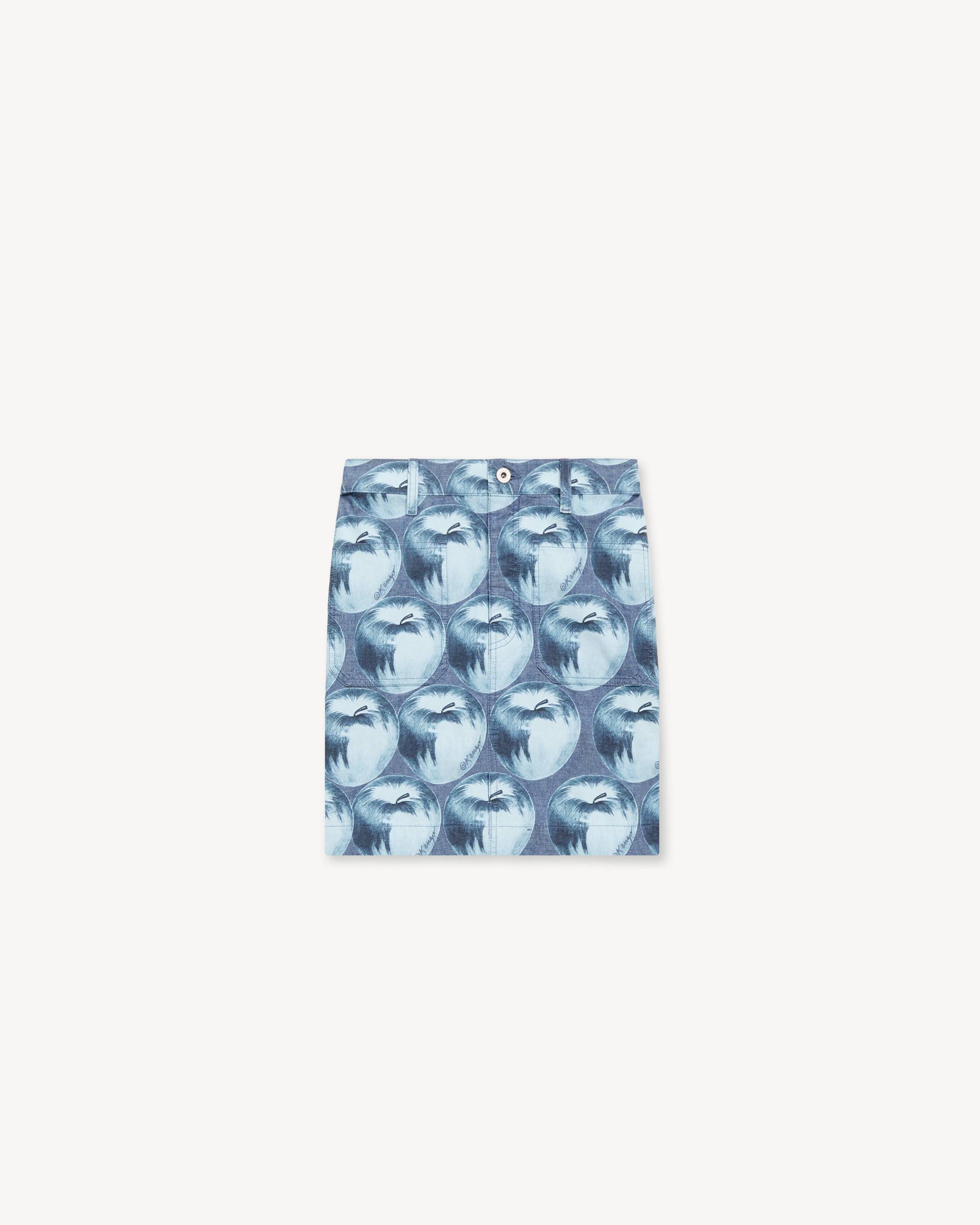 'KENZO Apple Pop' short skirt in japanese denim