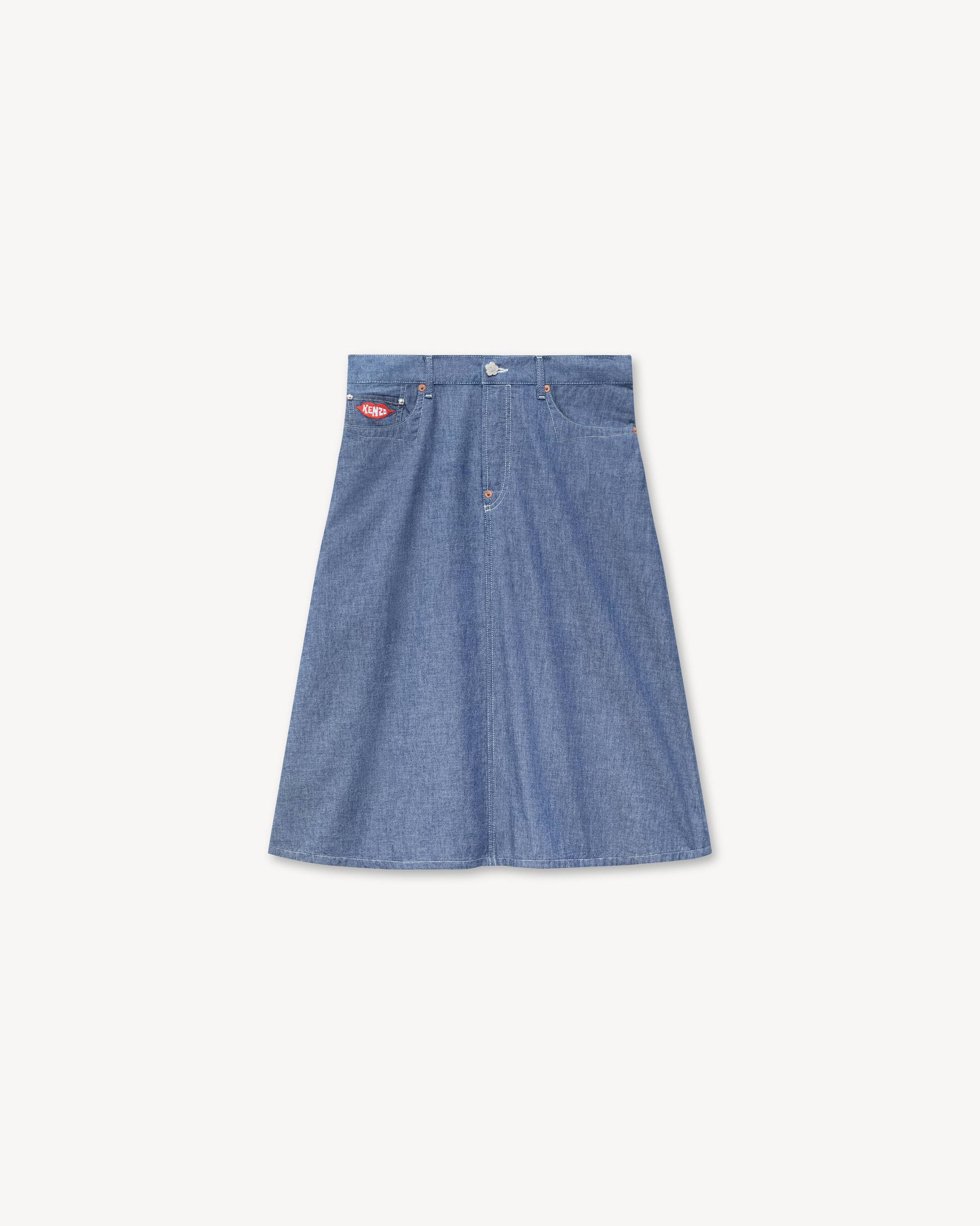 KENZO Loves' ミディスカート イン リンス シャンブレー | KENZO