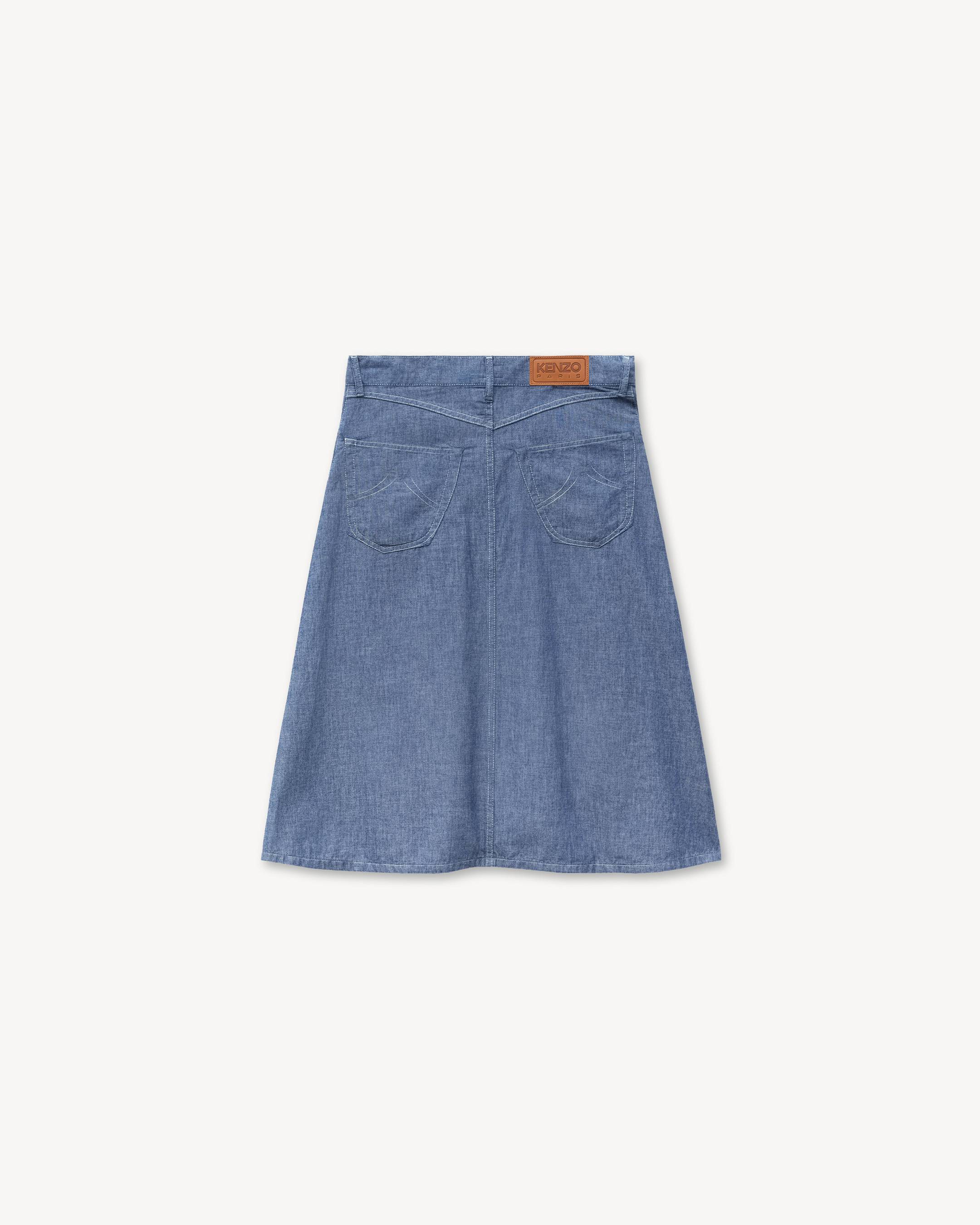 Jupe midi 'KENZO Loves' en denim chambray