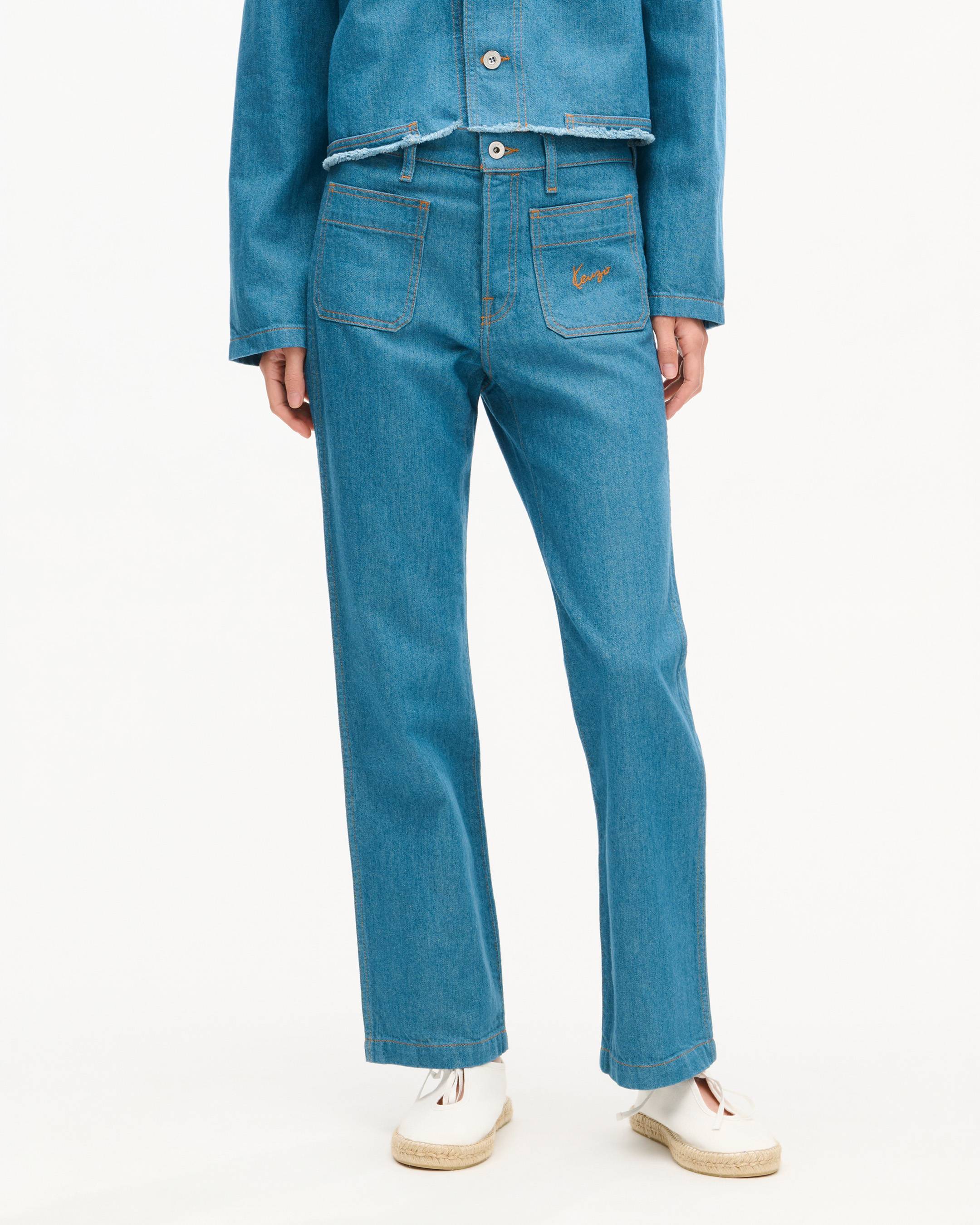 Straight pants in japanese denim | Women's | KENZO