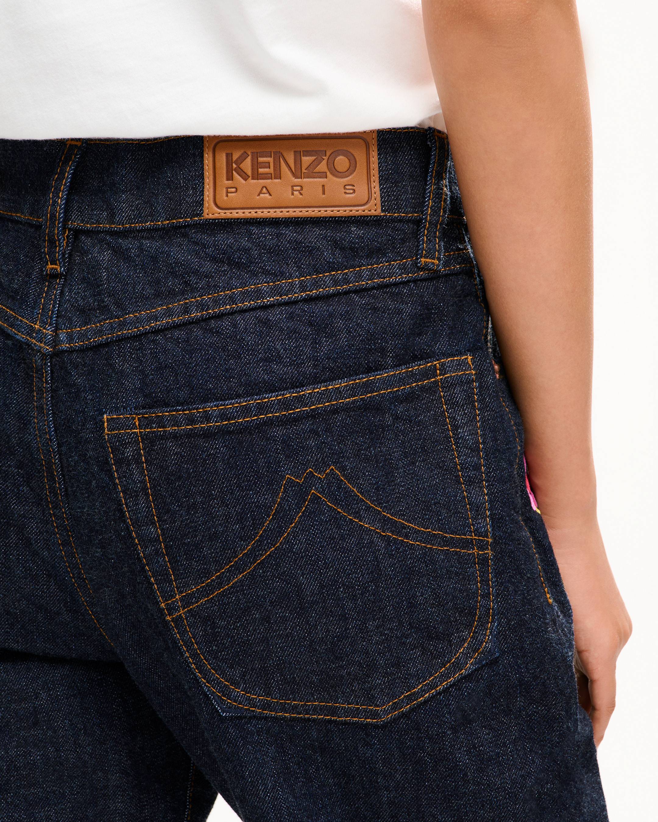 KENZO Wildflower' straight pants in japanese denim | Women's | KENZO