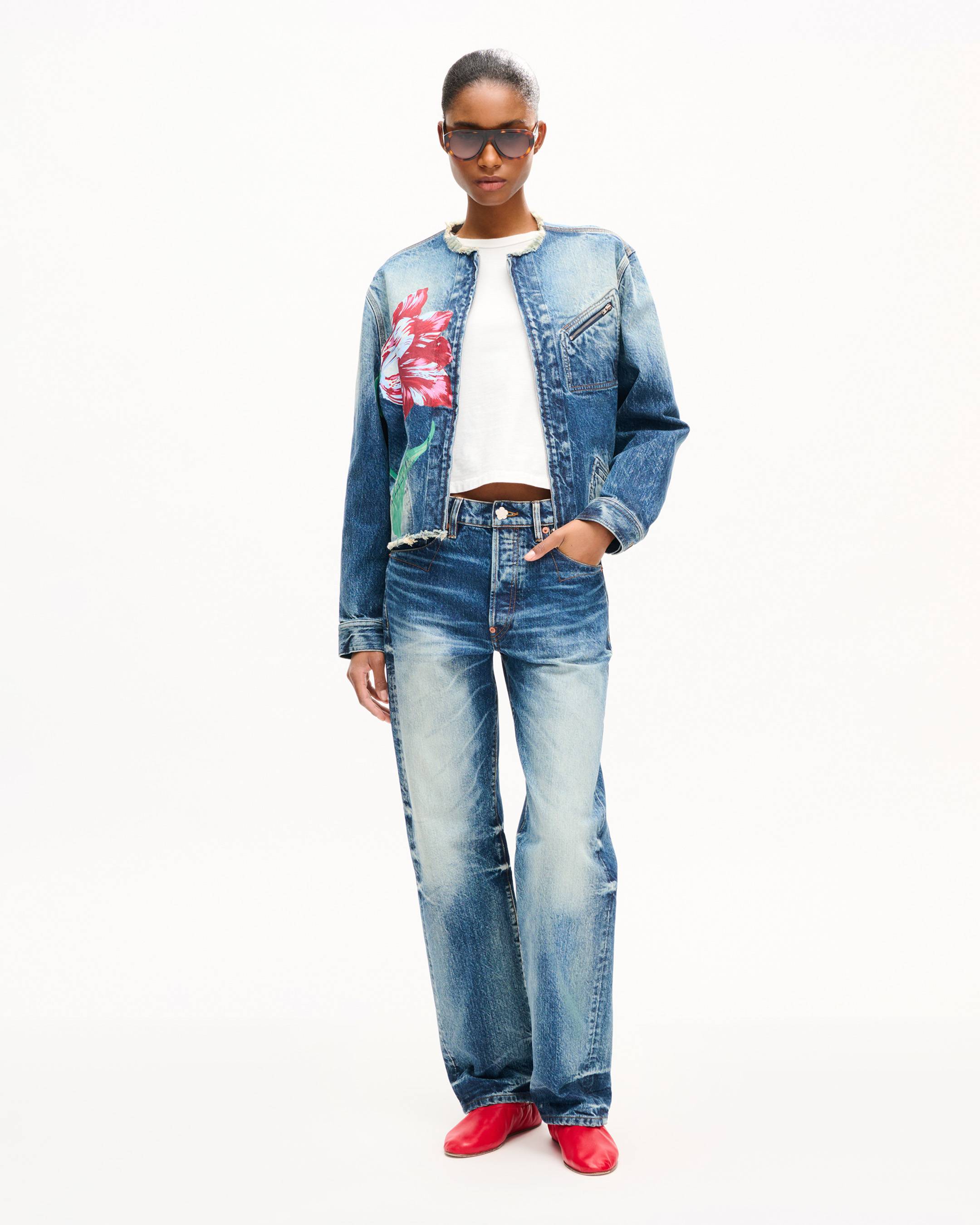 KENZO Tulip' straight pants in japanese denim | Women's | KENZO