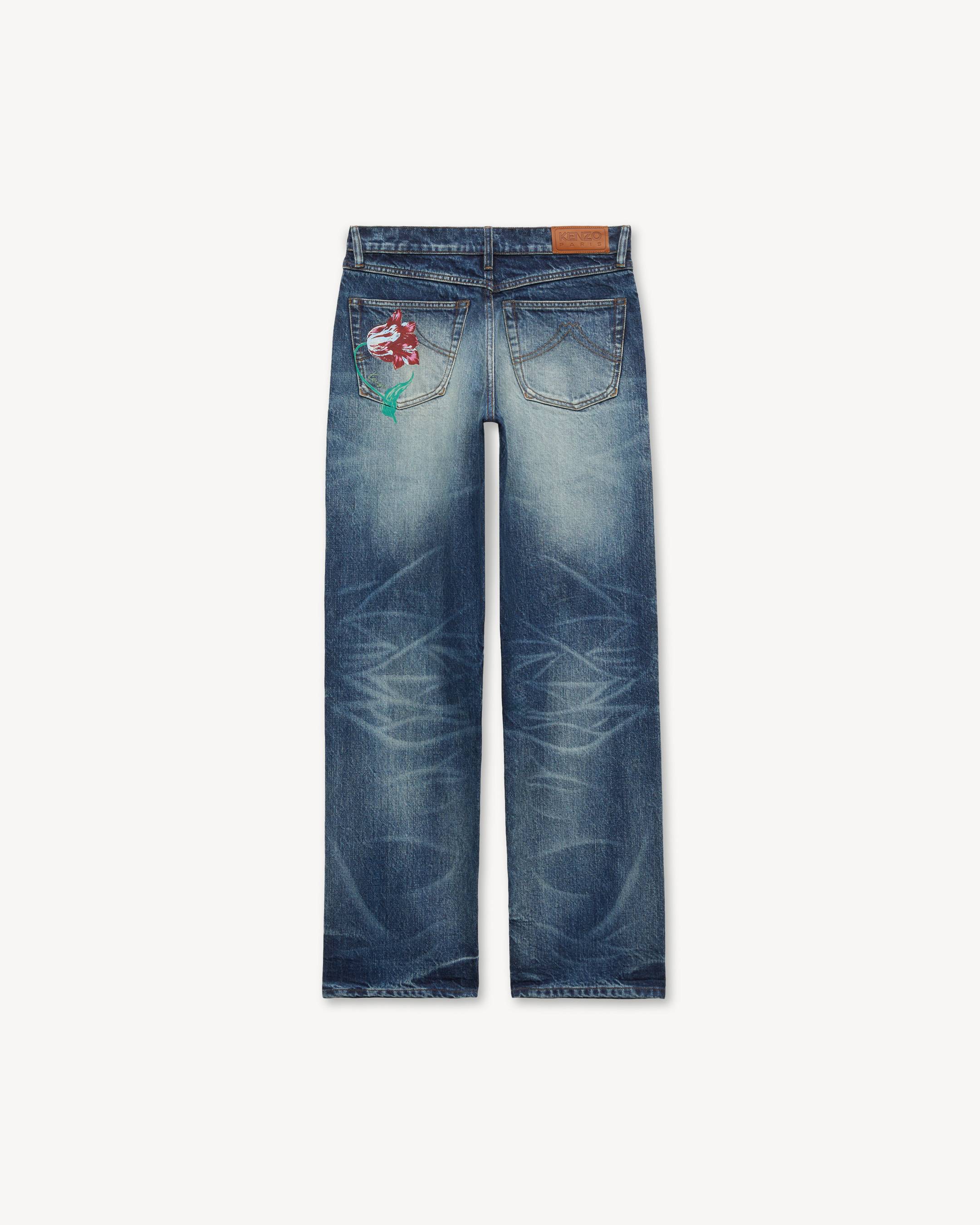 KENZO Tulip' straight pants in japanese denim | Women's | KENZO