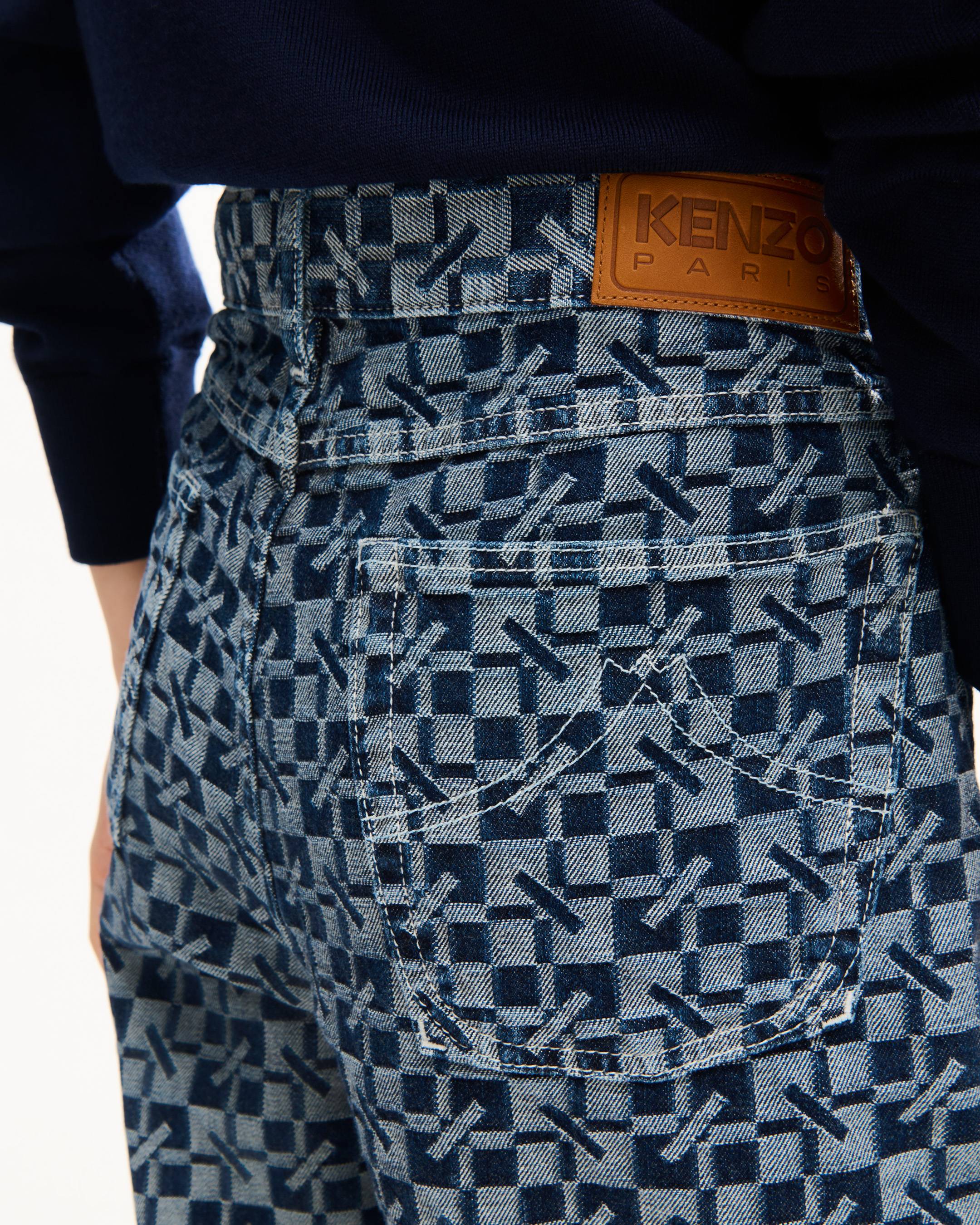 Pantaloni a gamba dritta in denim giapponese 'Kenzogram'