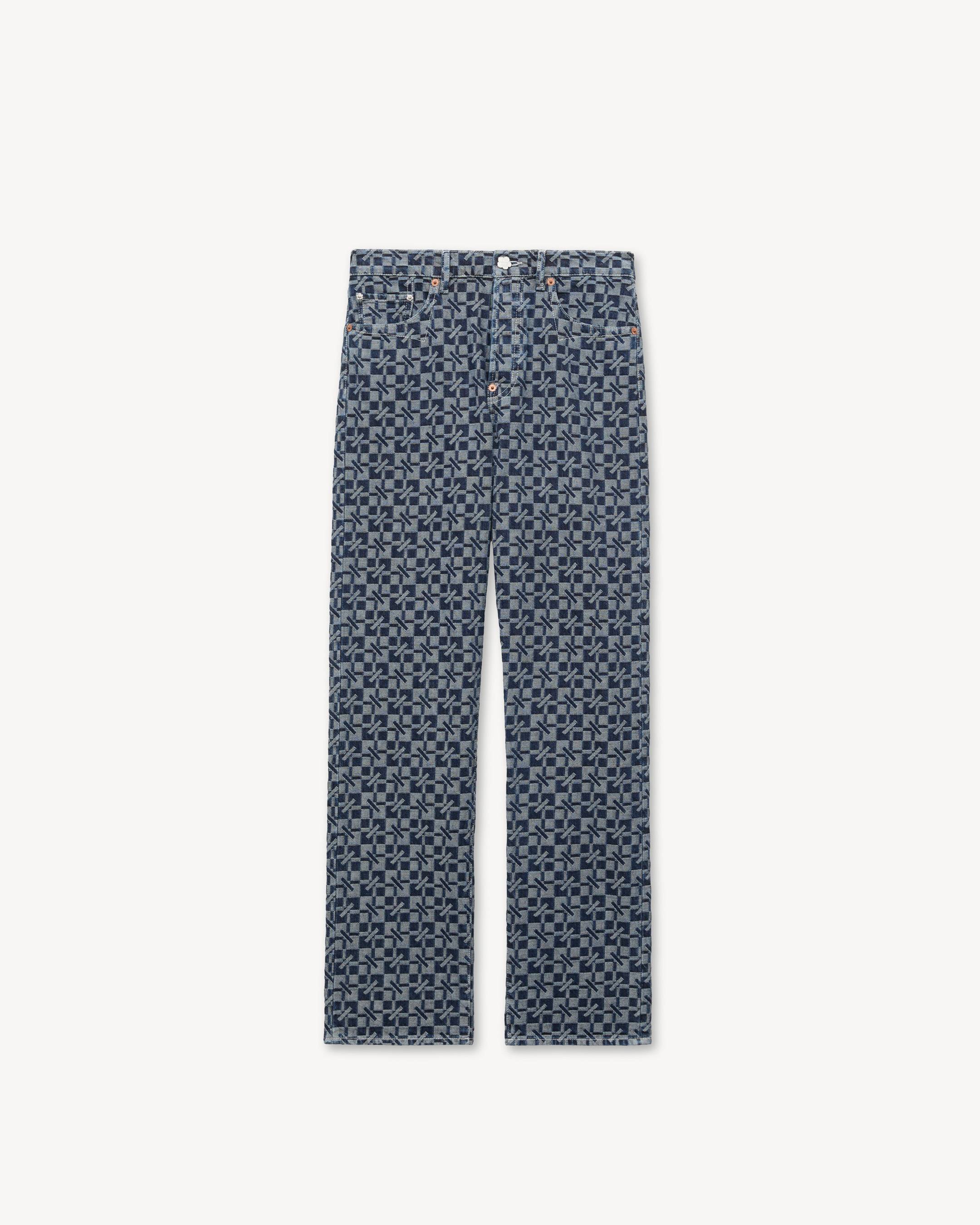 Pantaloni a gamba dritta in denim giapponese 'Kenzogram'