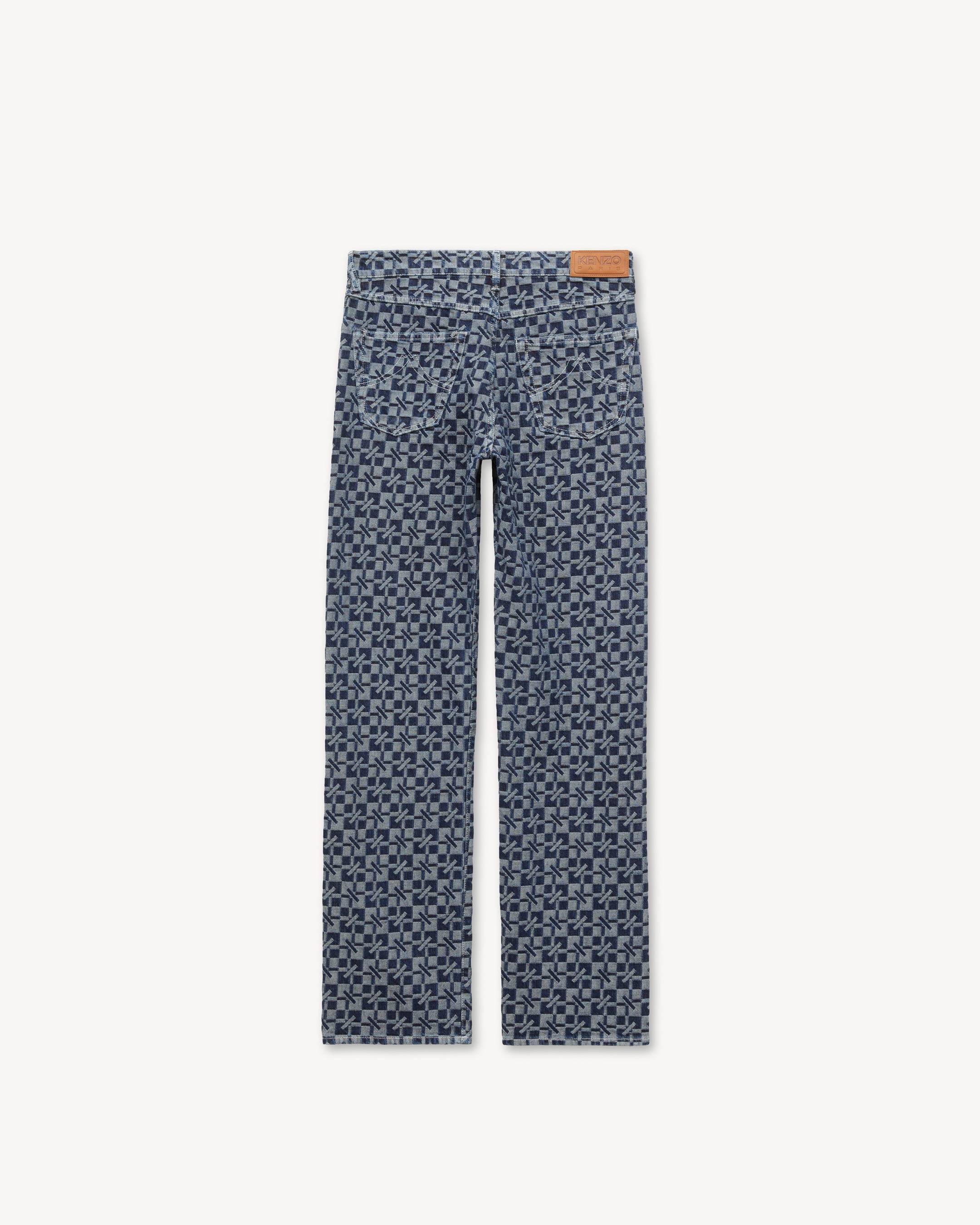 Pantaloni a gamba dritta in denim giapponese 'Kenzogram'