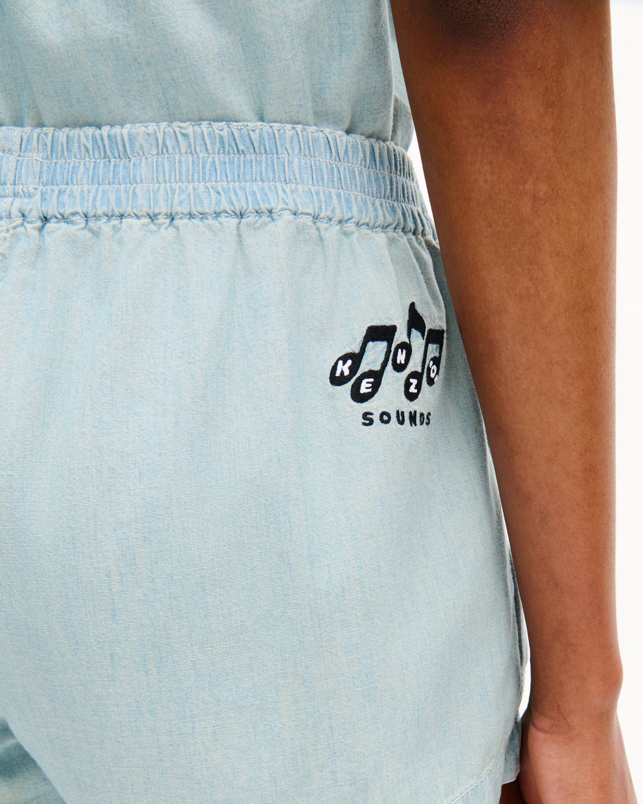 'KENZO Sounds' shorts in washed chambray