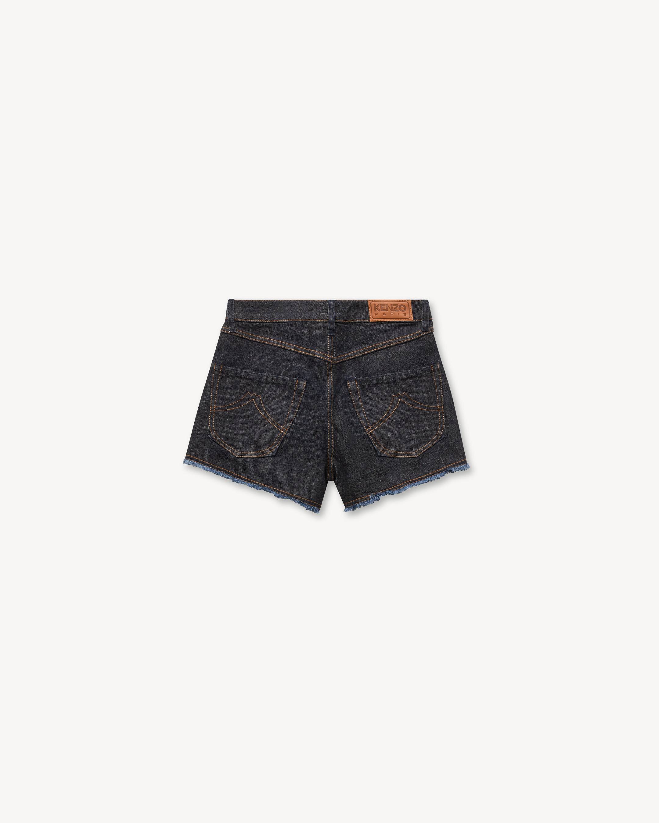 'KENZO Wildflower' embroidered shorts in japanese denim