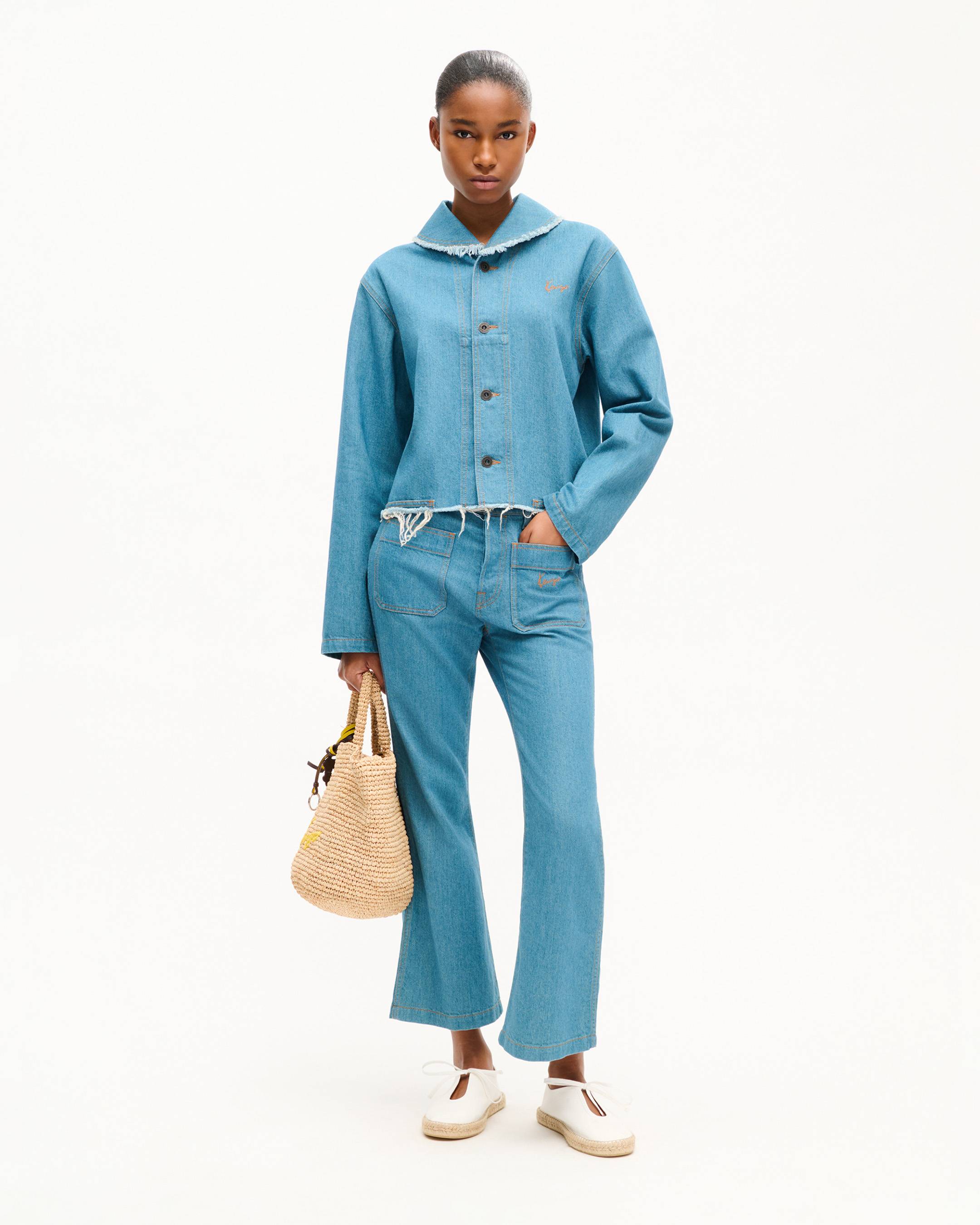 Veste de travail en denim japonais
