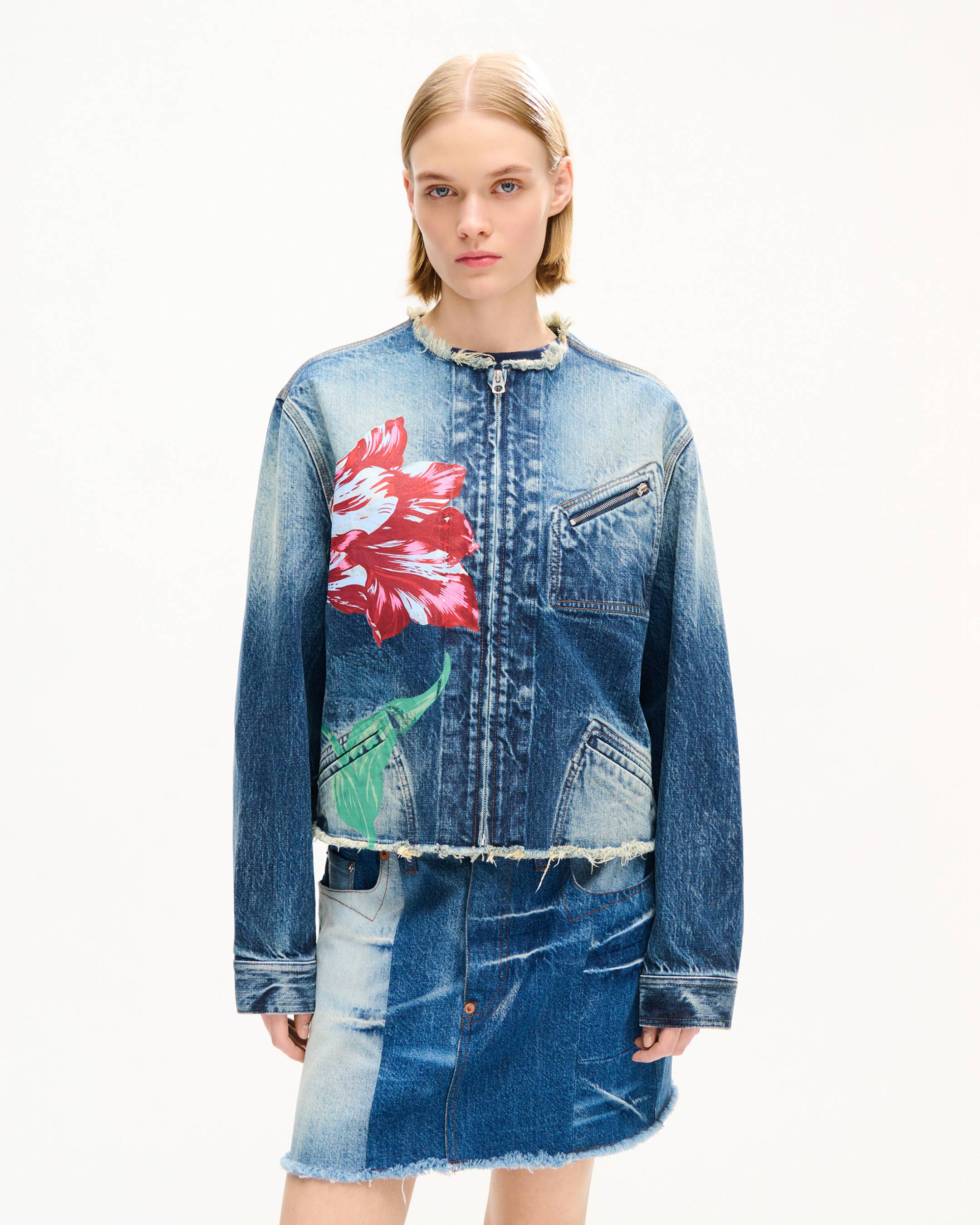 Veste de travail 'KENZO Tulip' en denim japonais