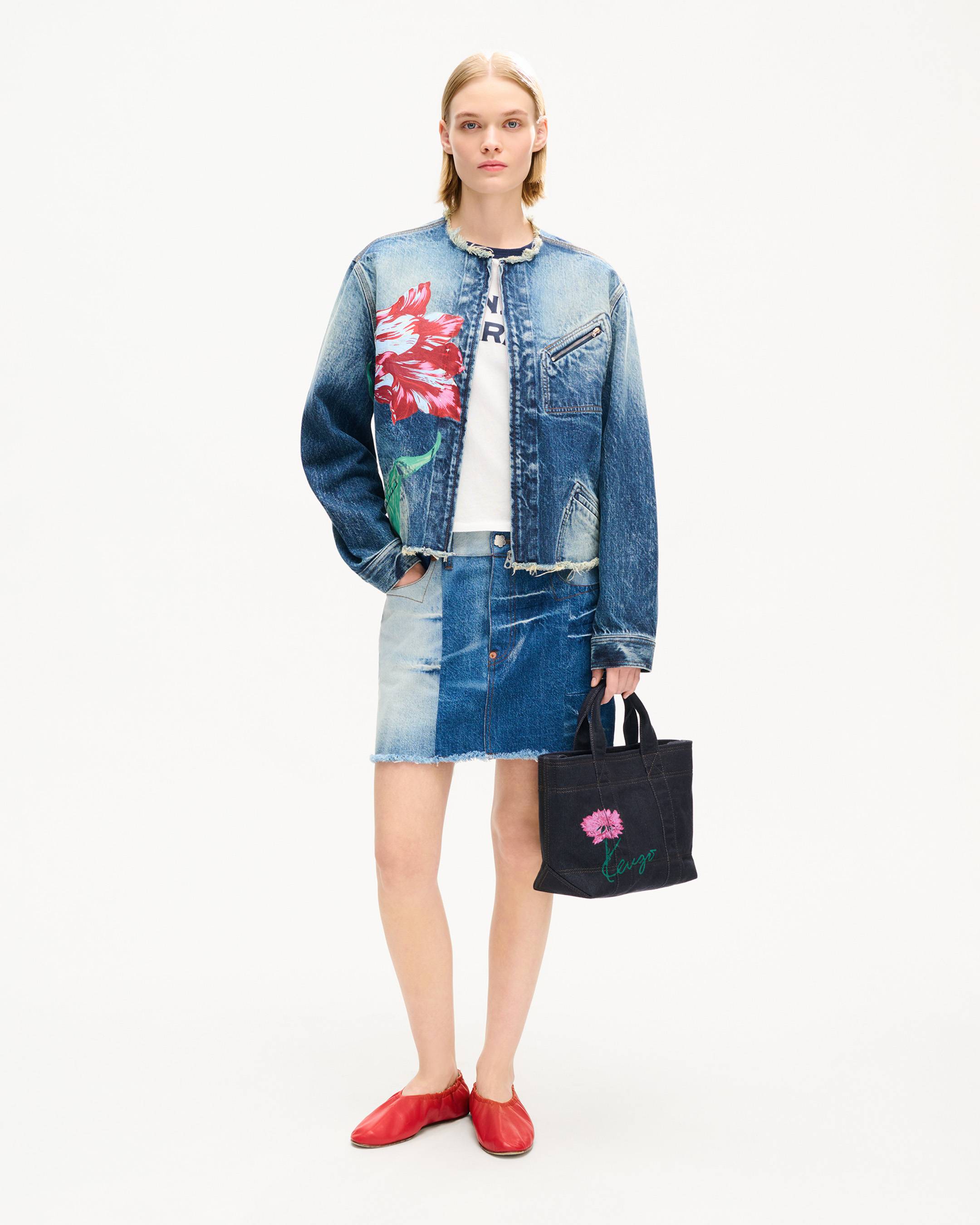 KENZO Tulip' chore jacket in japanese denim | Women's | KENZO