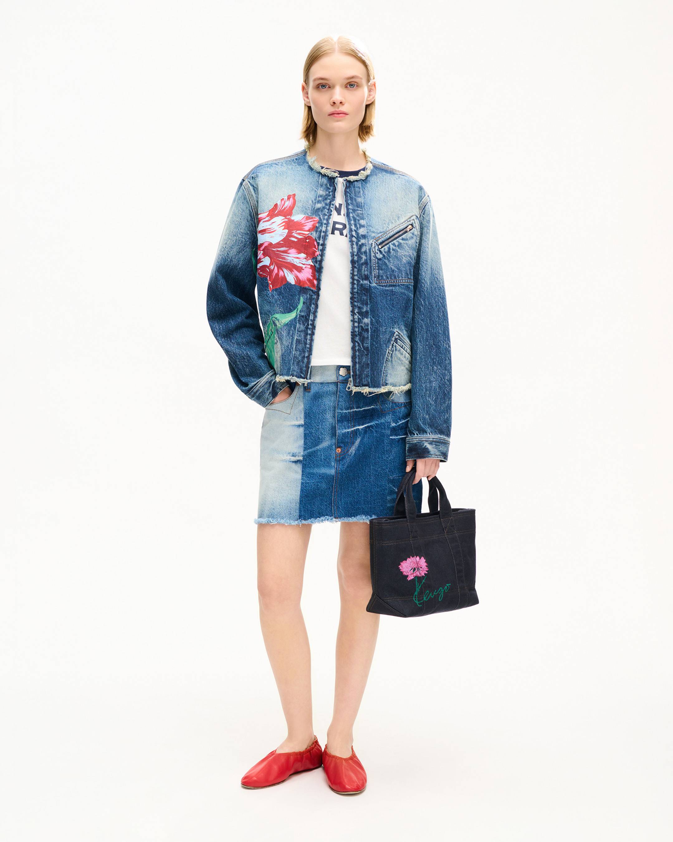 &bdquo;KENZO Tulip&ldquo;-Chore-Jacke aus japanischem Denim
