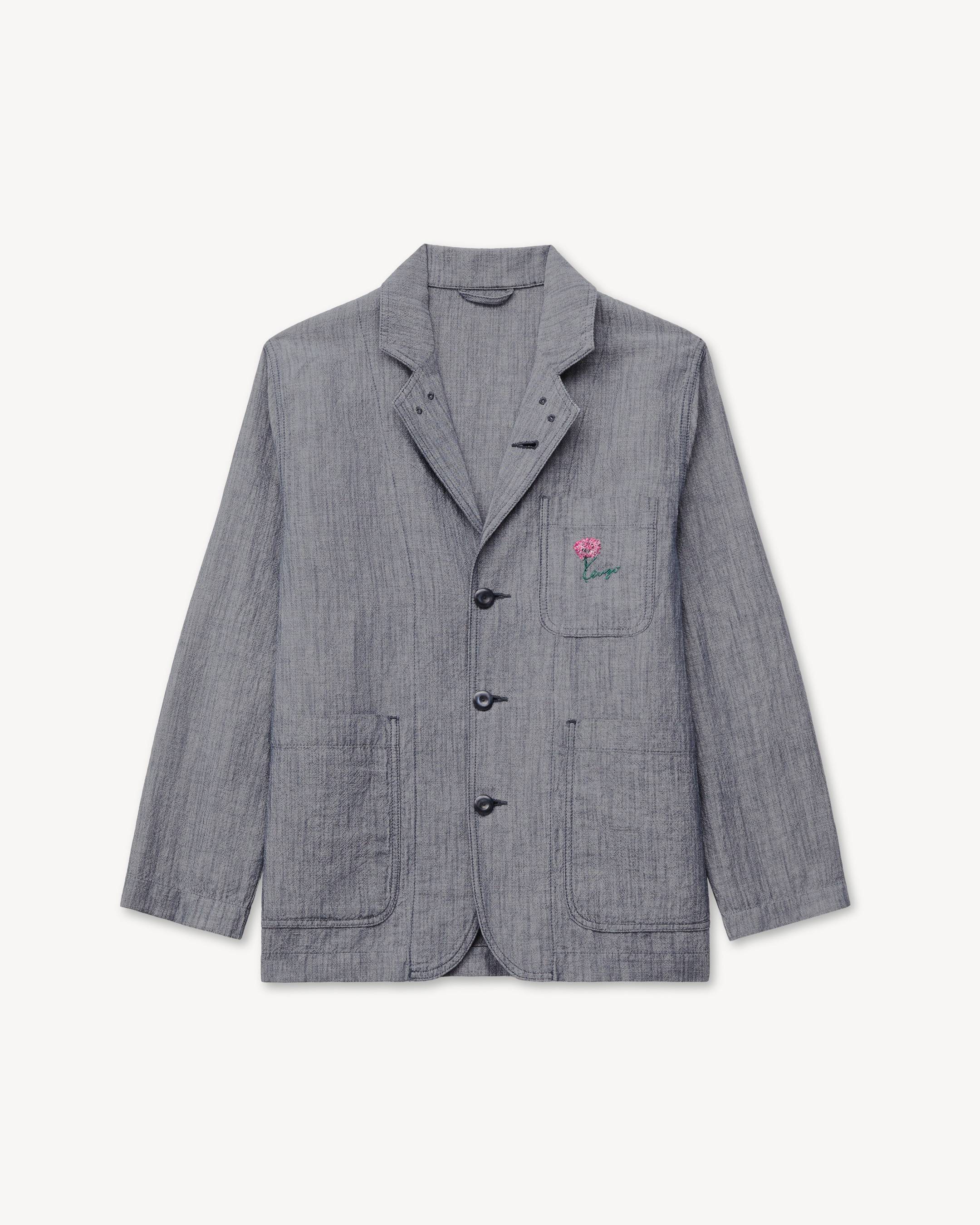 Leichte &bdquo;KENZO Tulip&ldquo;-Workwear-Jacke aus gewaschenem Leinen-Denim