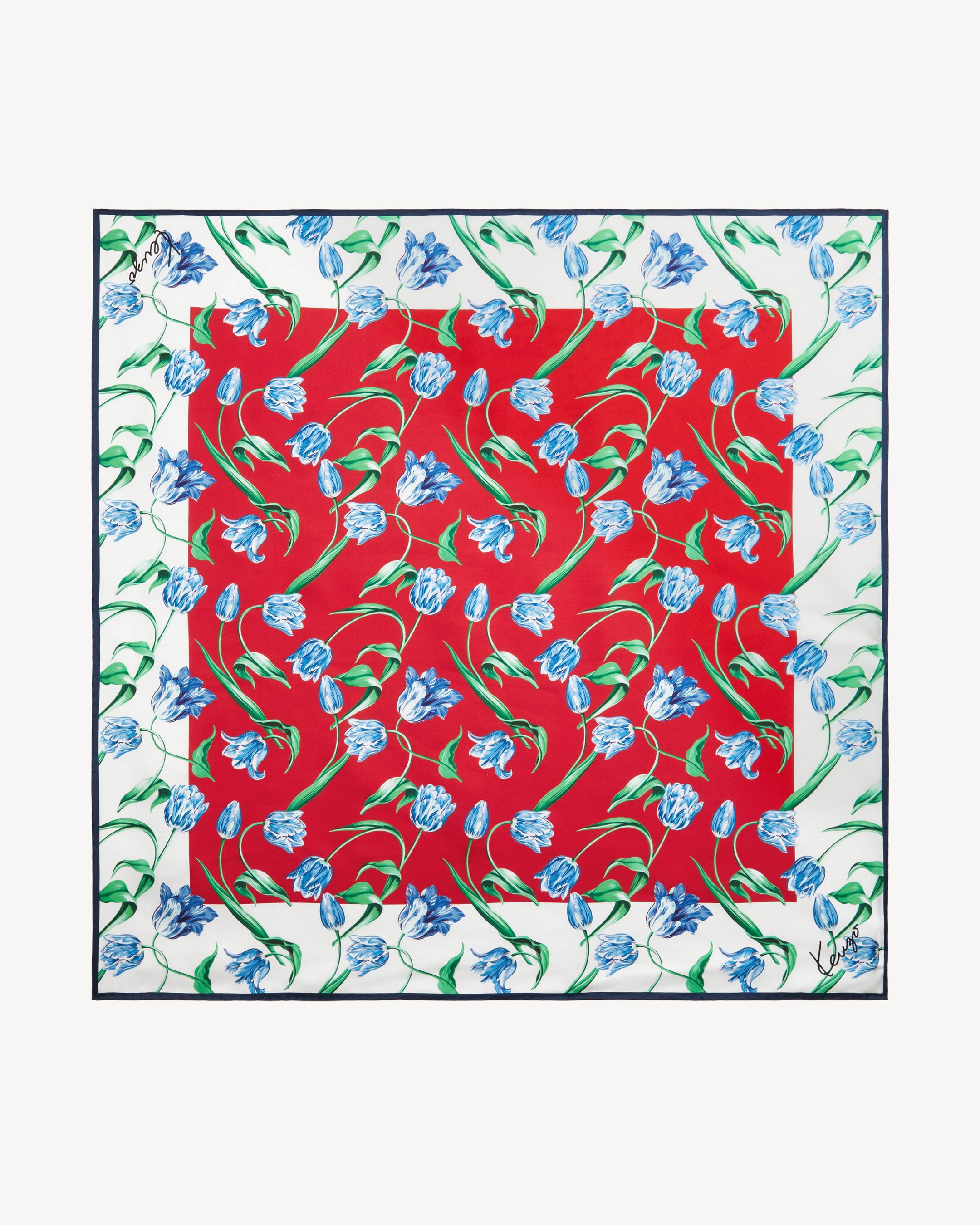 Carr&eacute; 'KENZO Tulip' en soie