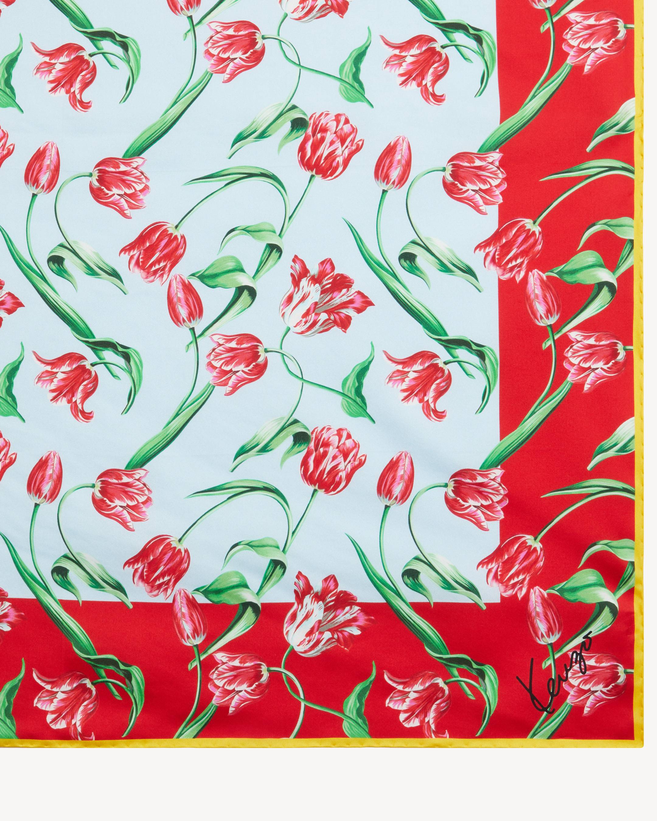 Carr&eacute; 'KENZO Tulip' en soie