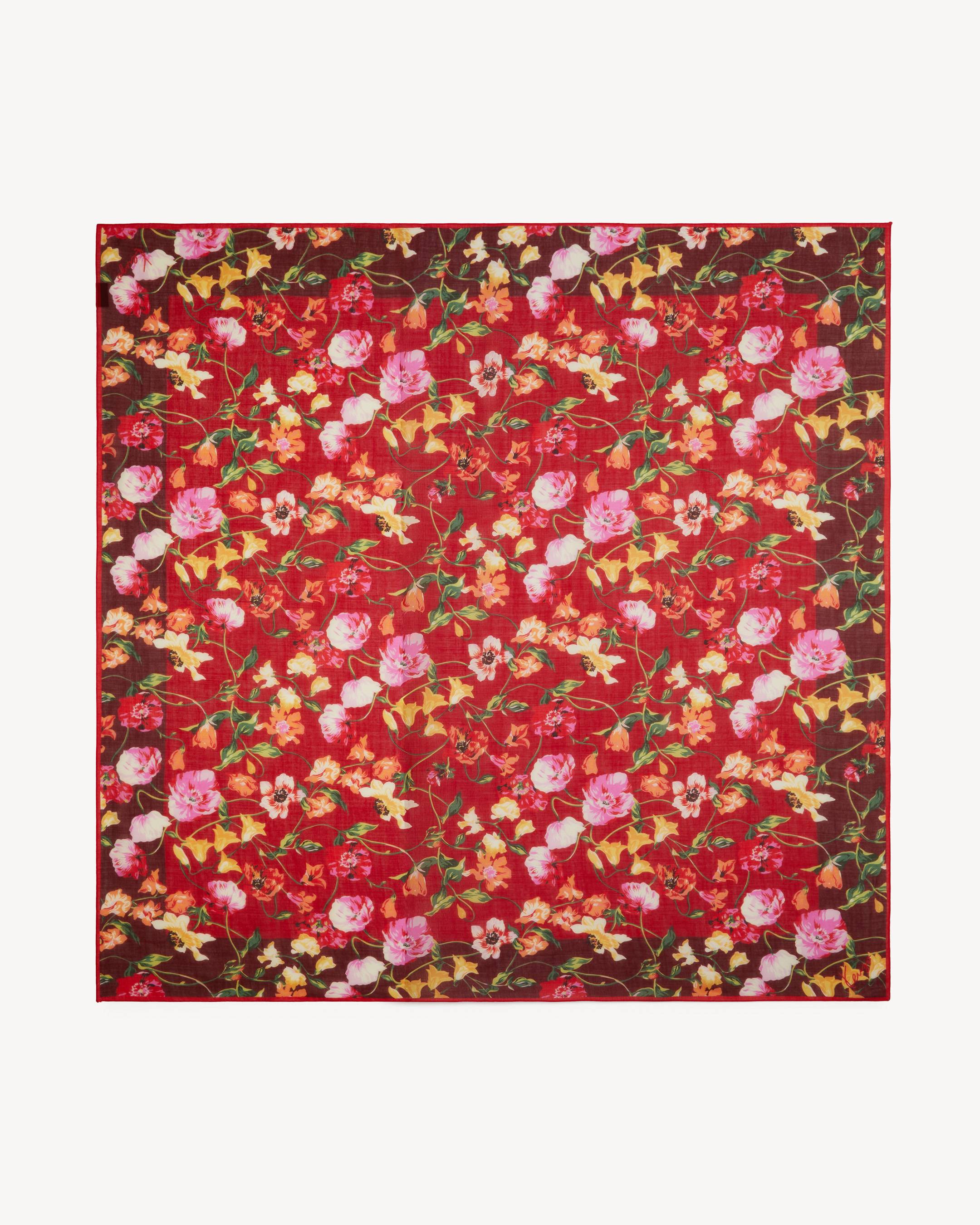 'KENZO Wildflower' large square in light wool
