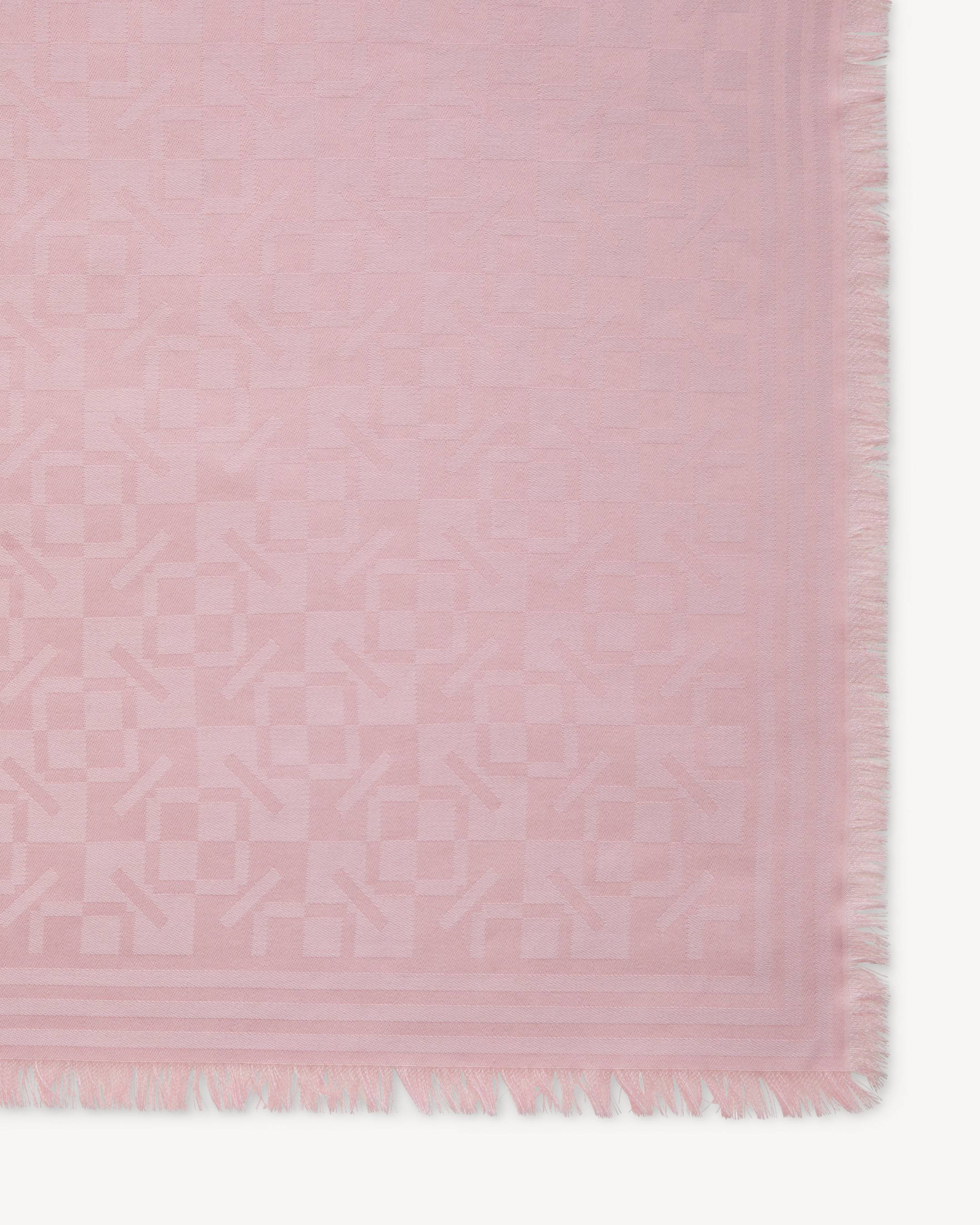 'Kenzogram' square 140 in silk and wool jacquard