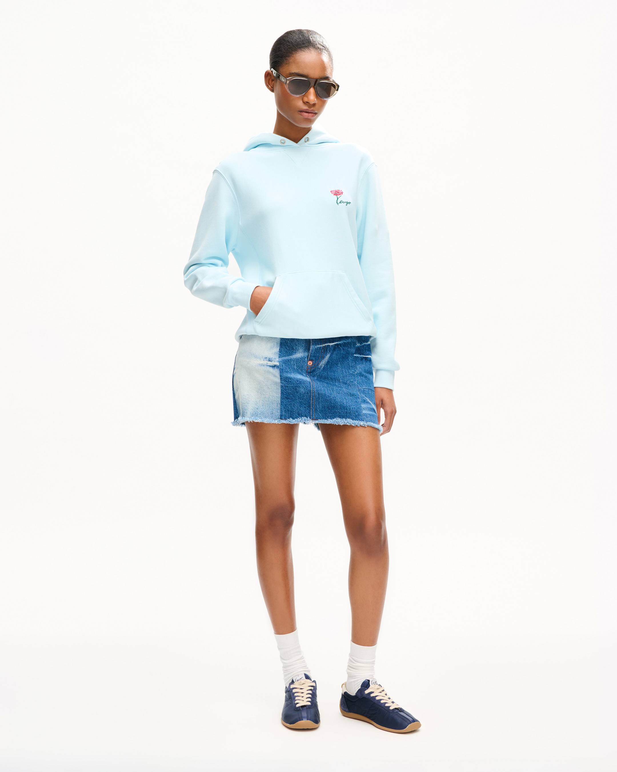 'KENZO Tulip' embroidered hoodie in cotton