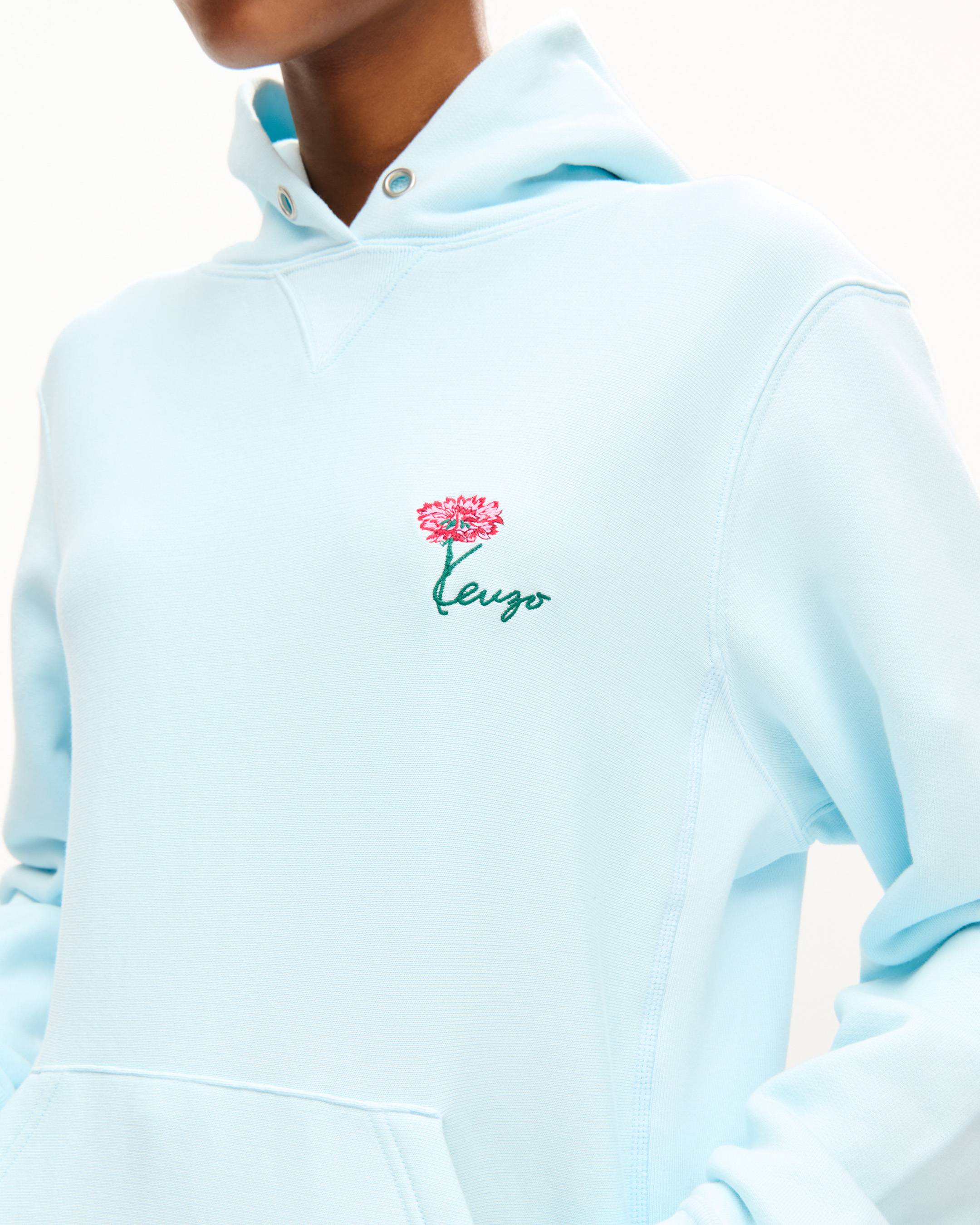 Sudadera con capucha de algod&oacute;n bordada 'KENZO Tulip'