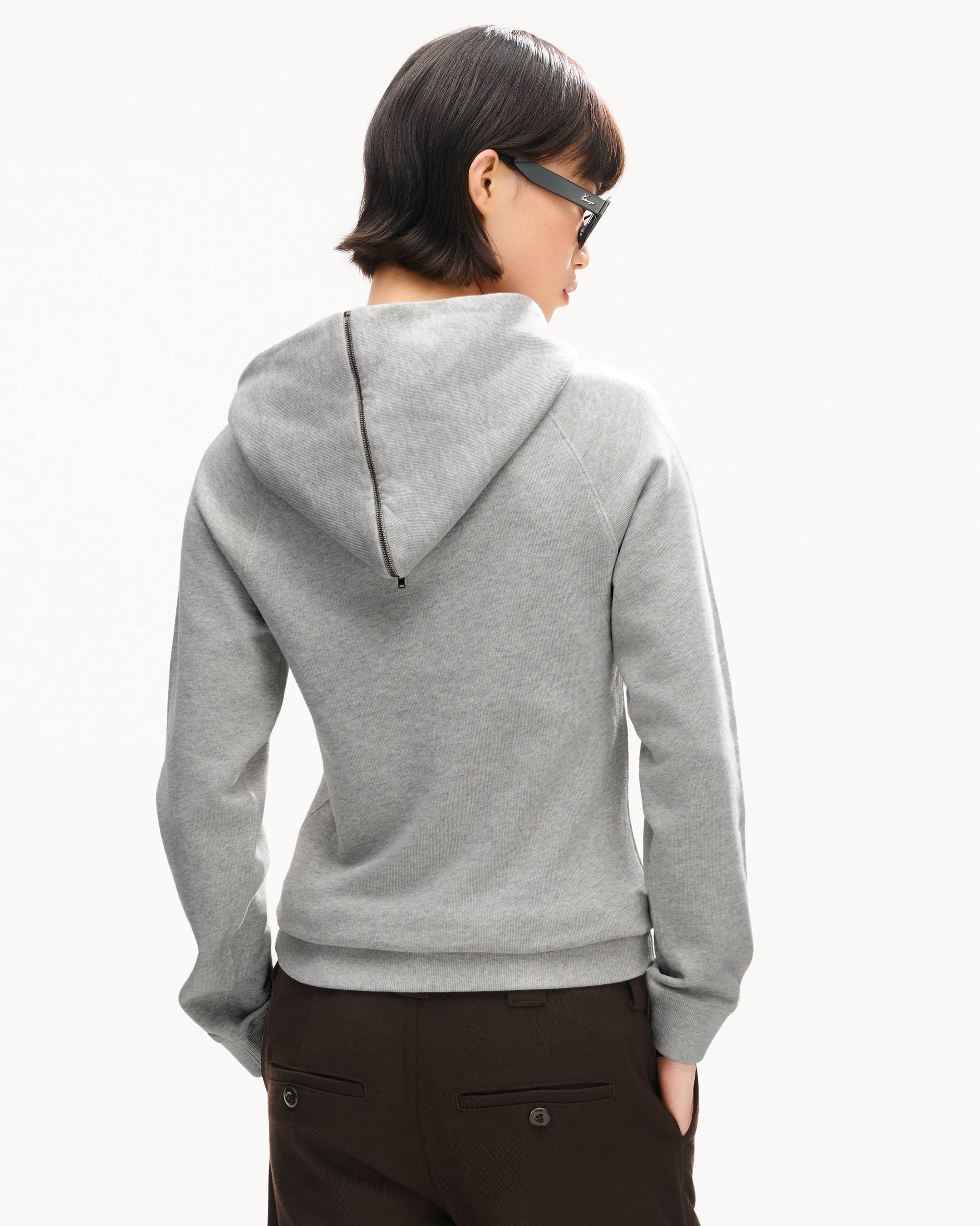 'KENZO Varsity' embroidered skinny hoodie in cotton