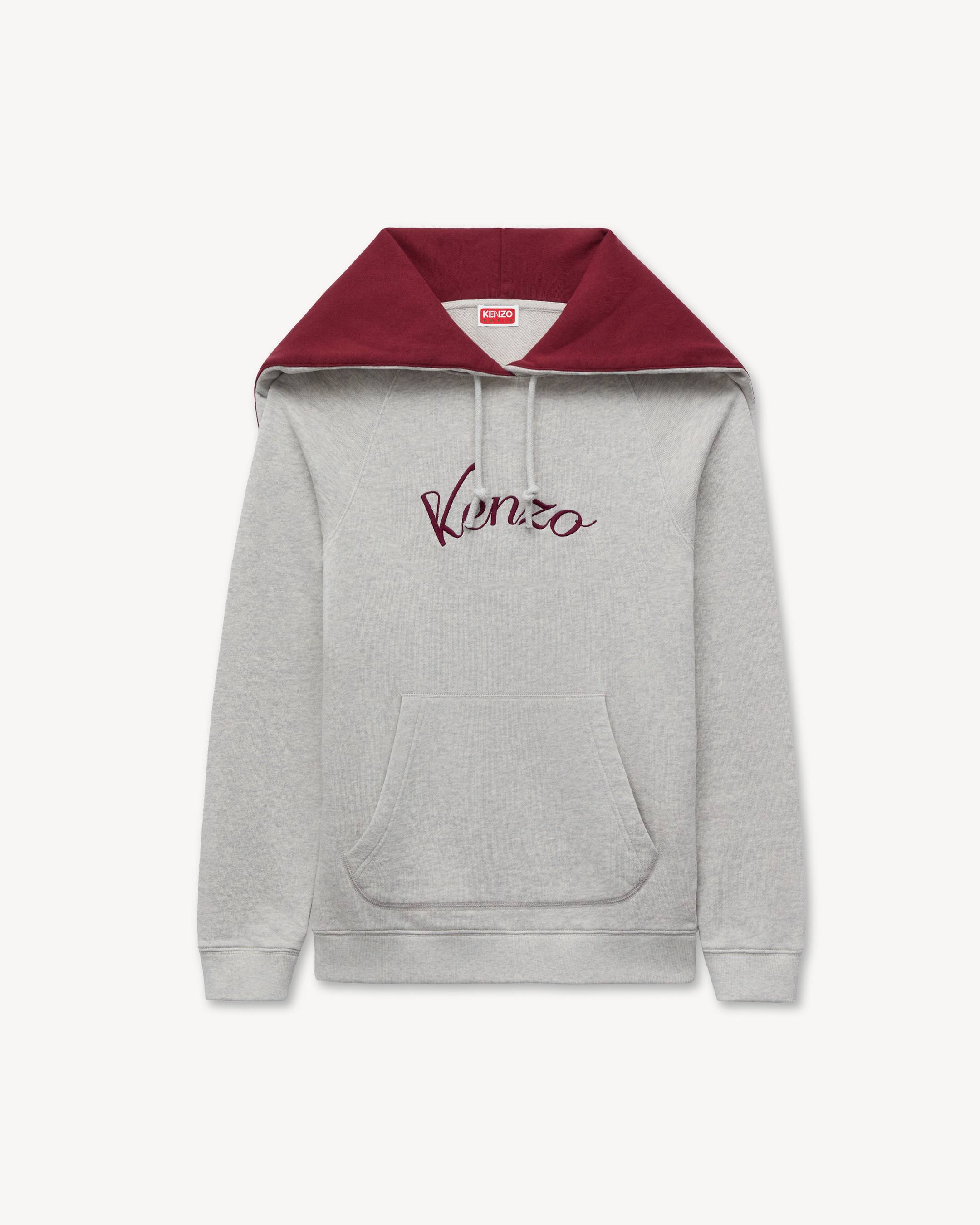 'KENZO Varsity' embroidered skinny hoodie in cotton