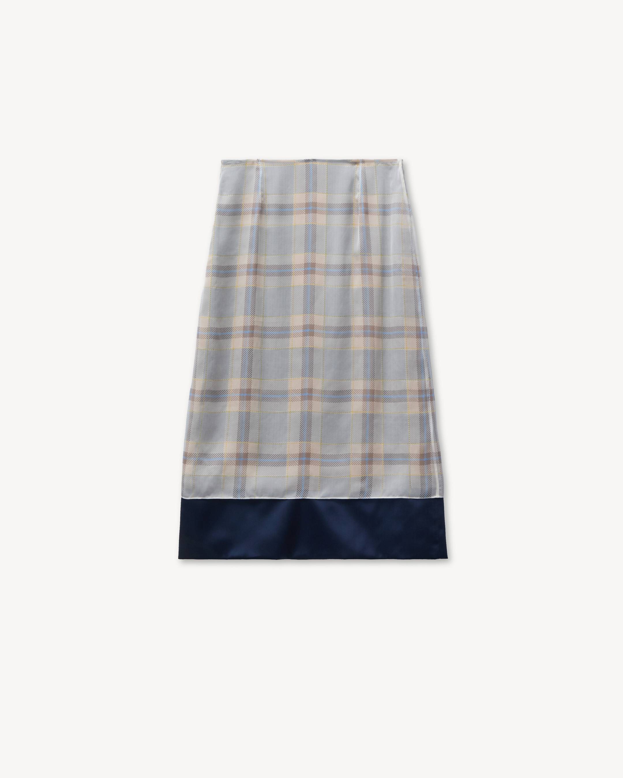 Jupe droite 'KENZO Checks' en soie