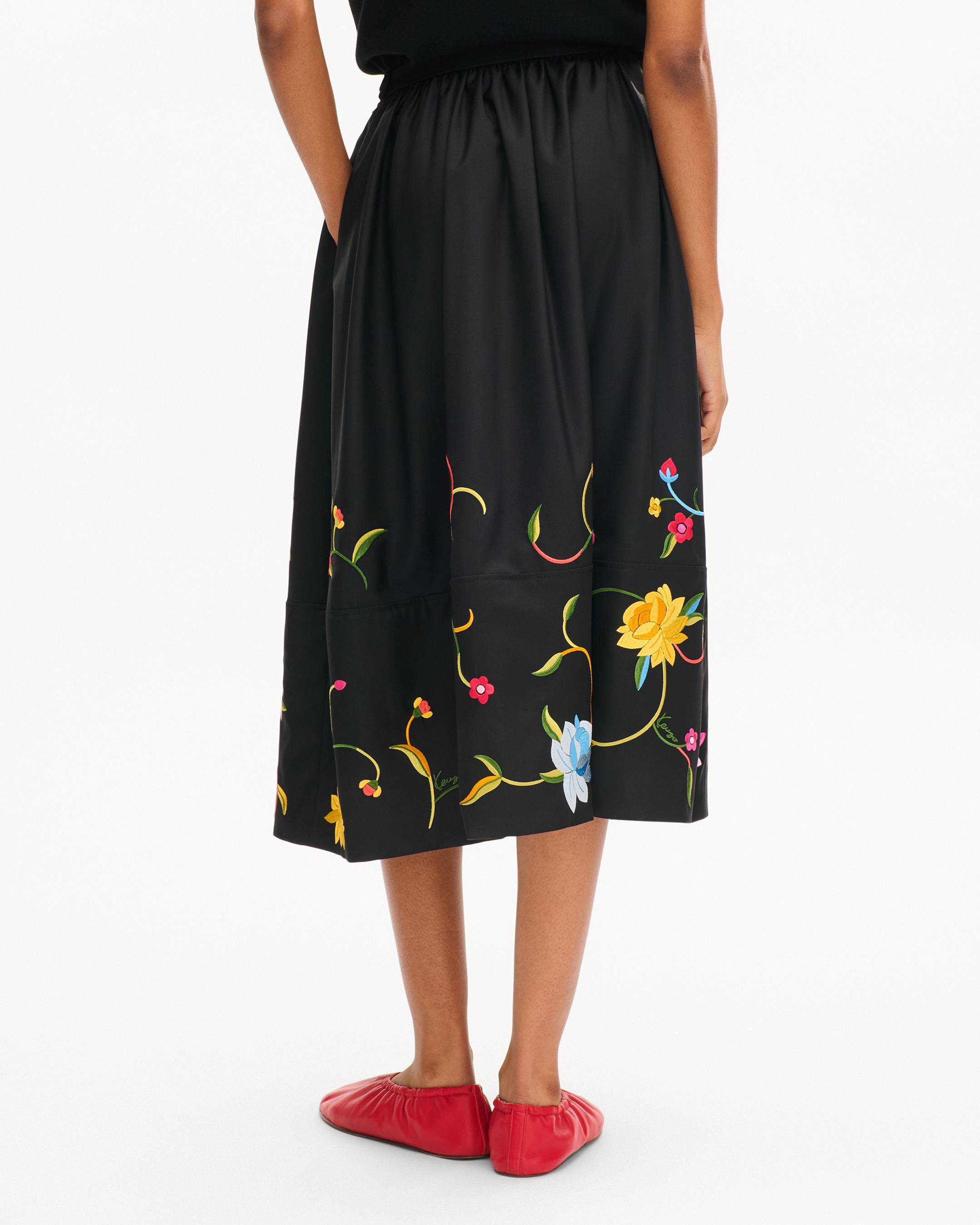 'KENZO Wildflower' midi skirt in virgin wool