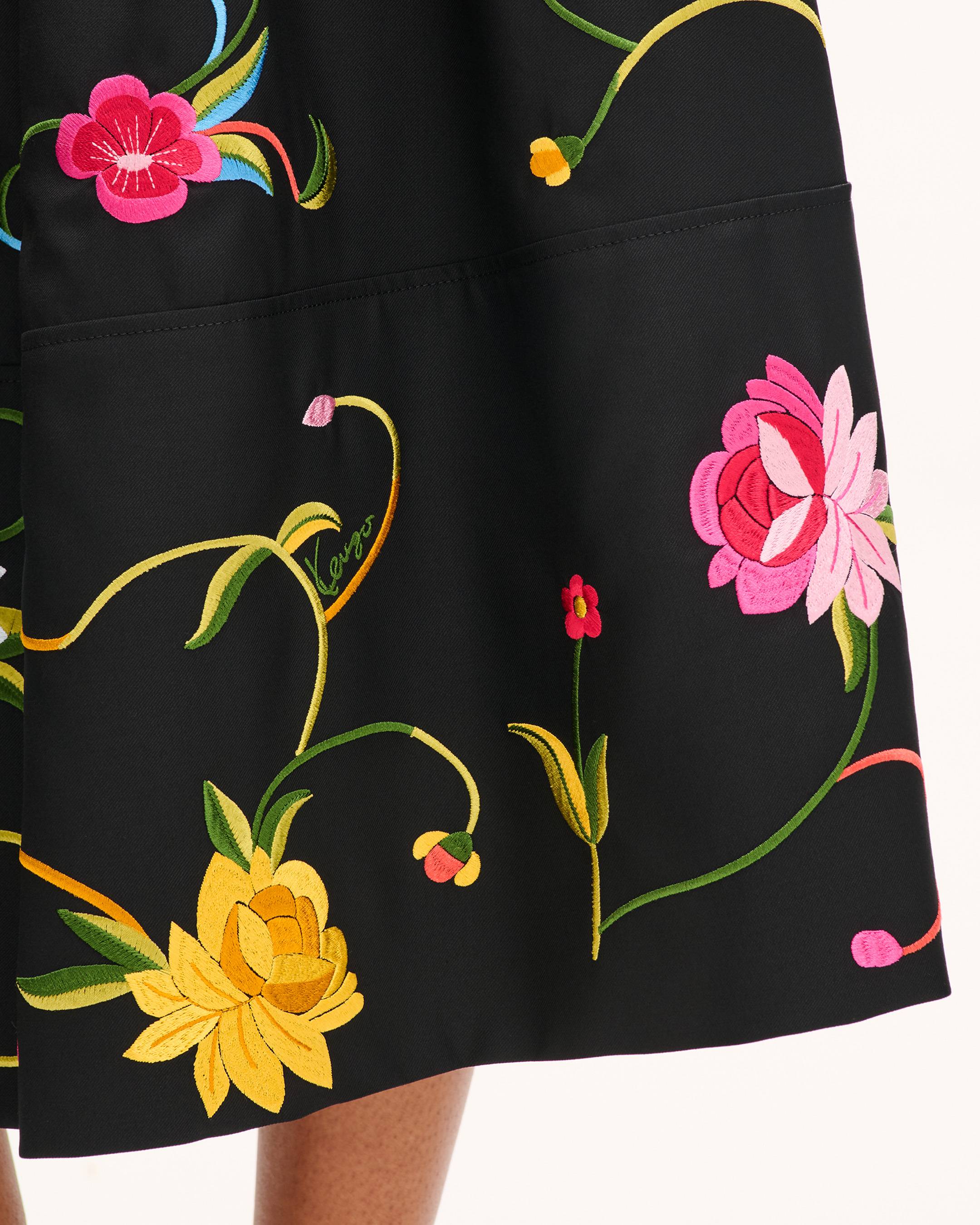 'KENZO Wildflower' midi skirt in virgin wool