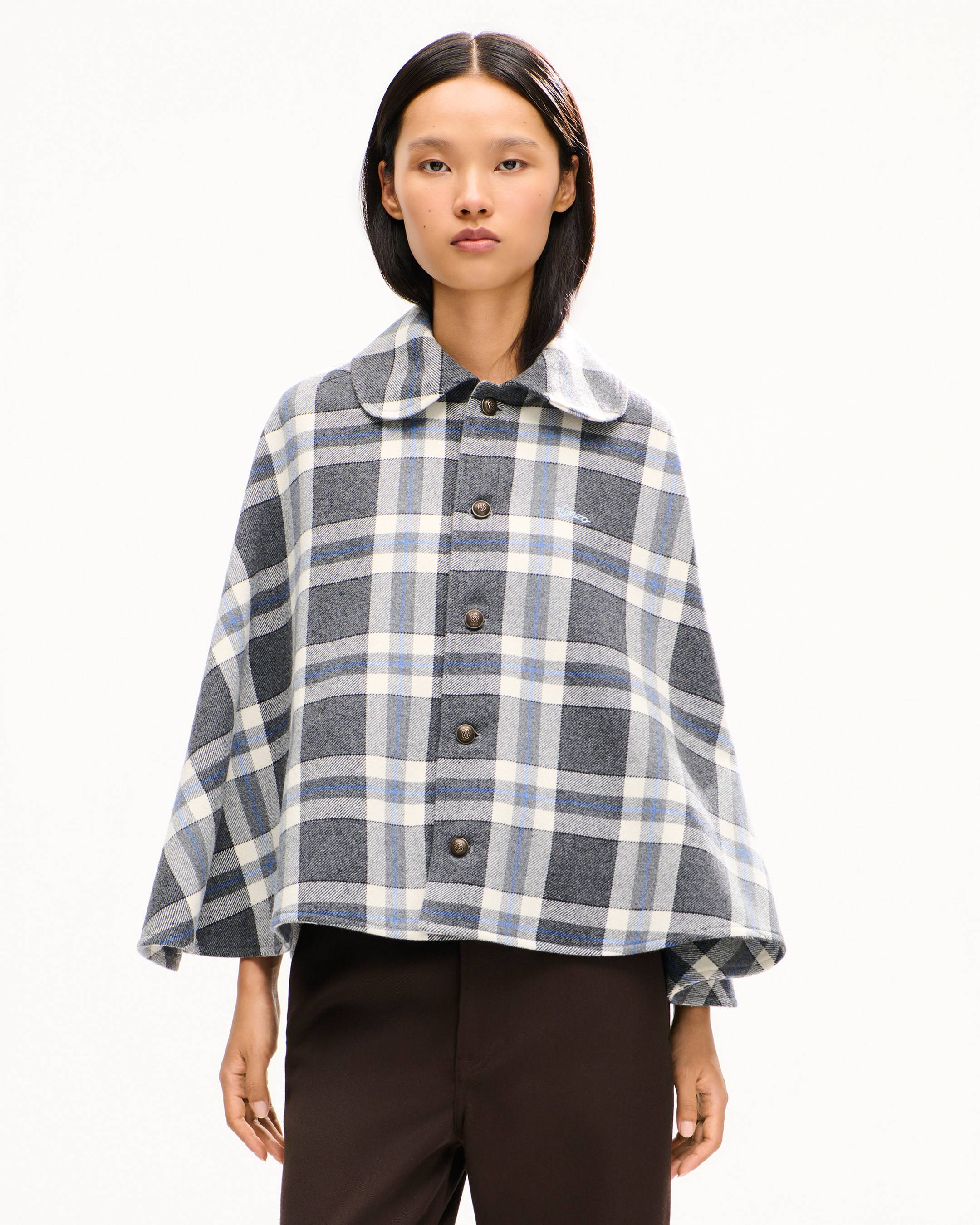 Mantella militare misto lana 'KENZO Checks'
