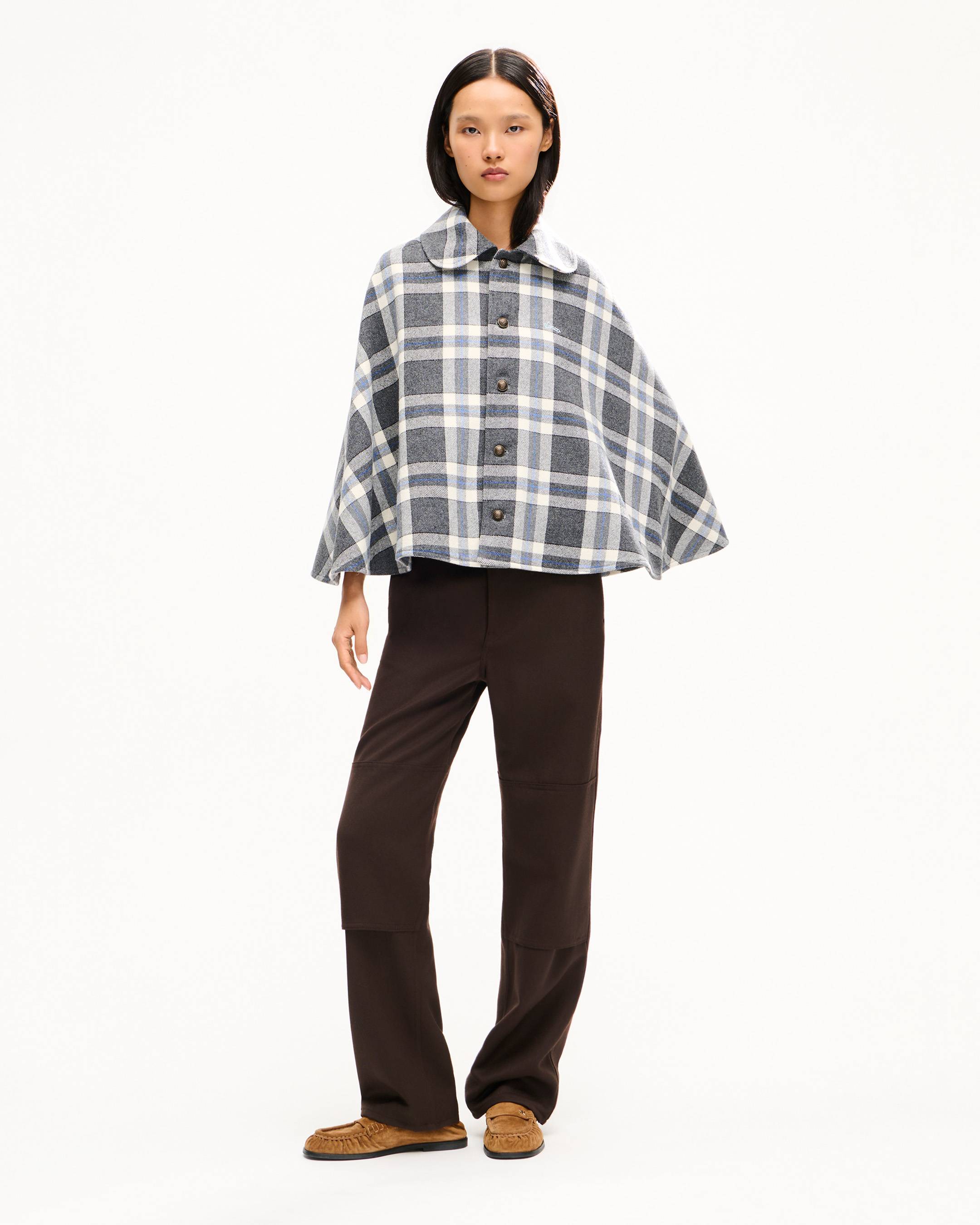 Mantella militare misto lana 'KENZO Checks'