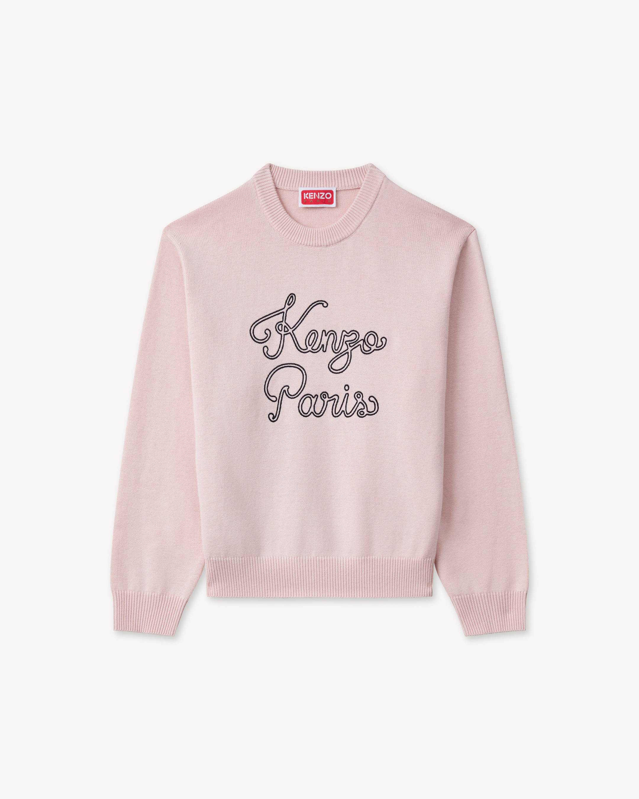 &bdquo;KENZO Paris&ldquo;-Pullover mit Kettenstich aus Wolle und Baumwolle