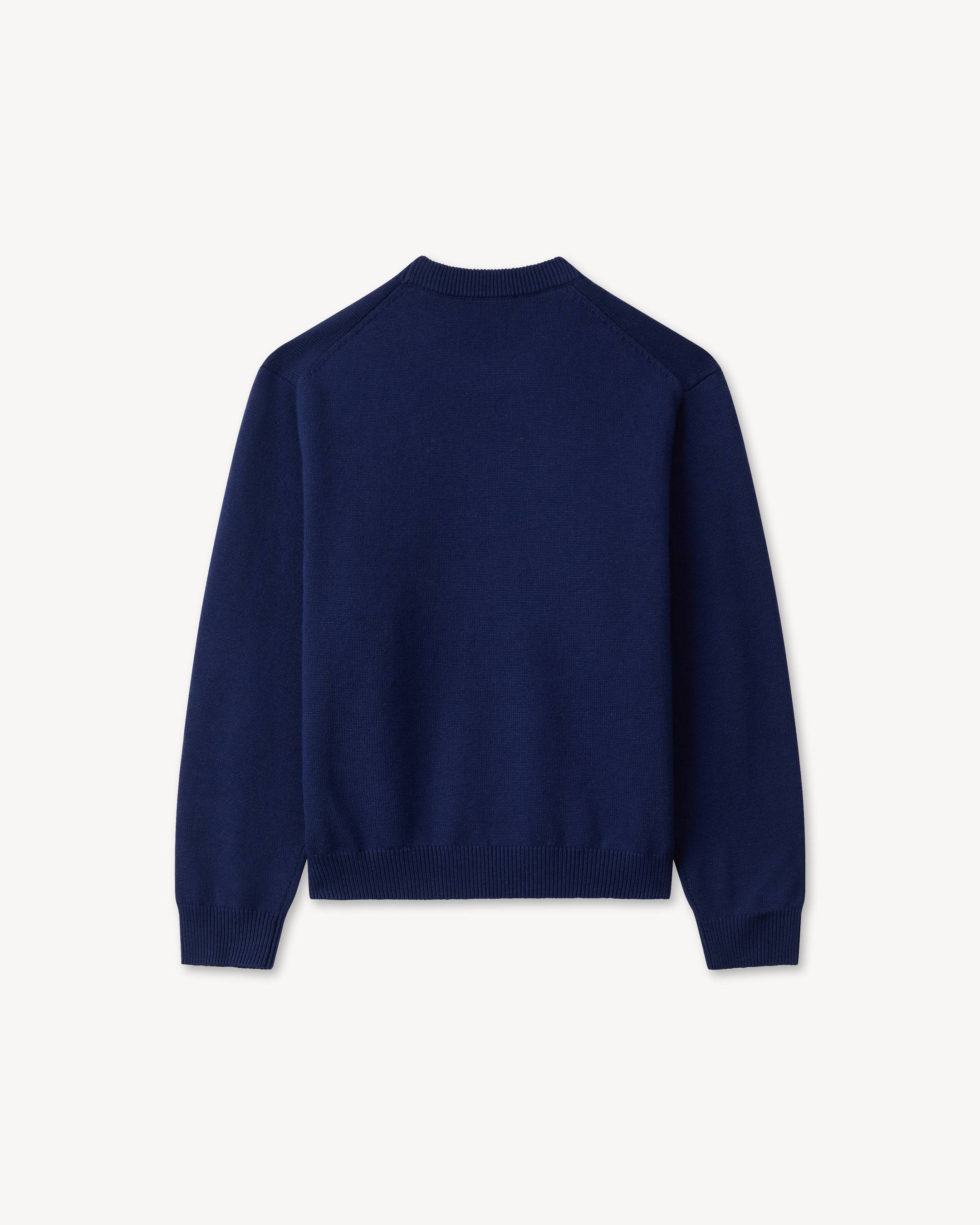 &bdquo;KENZO Paris&ldquo;-Pullover mit Kettenstich aus Wolle und Baumwolle