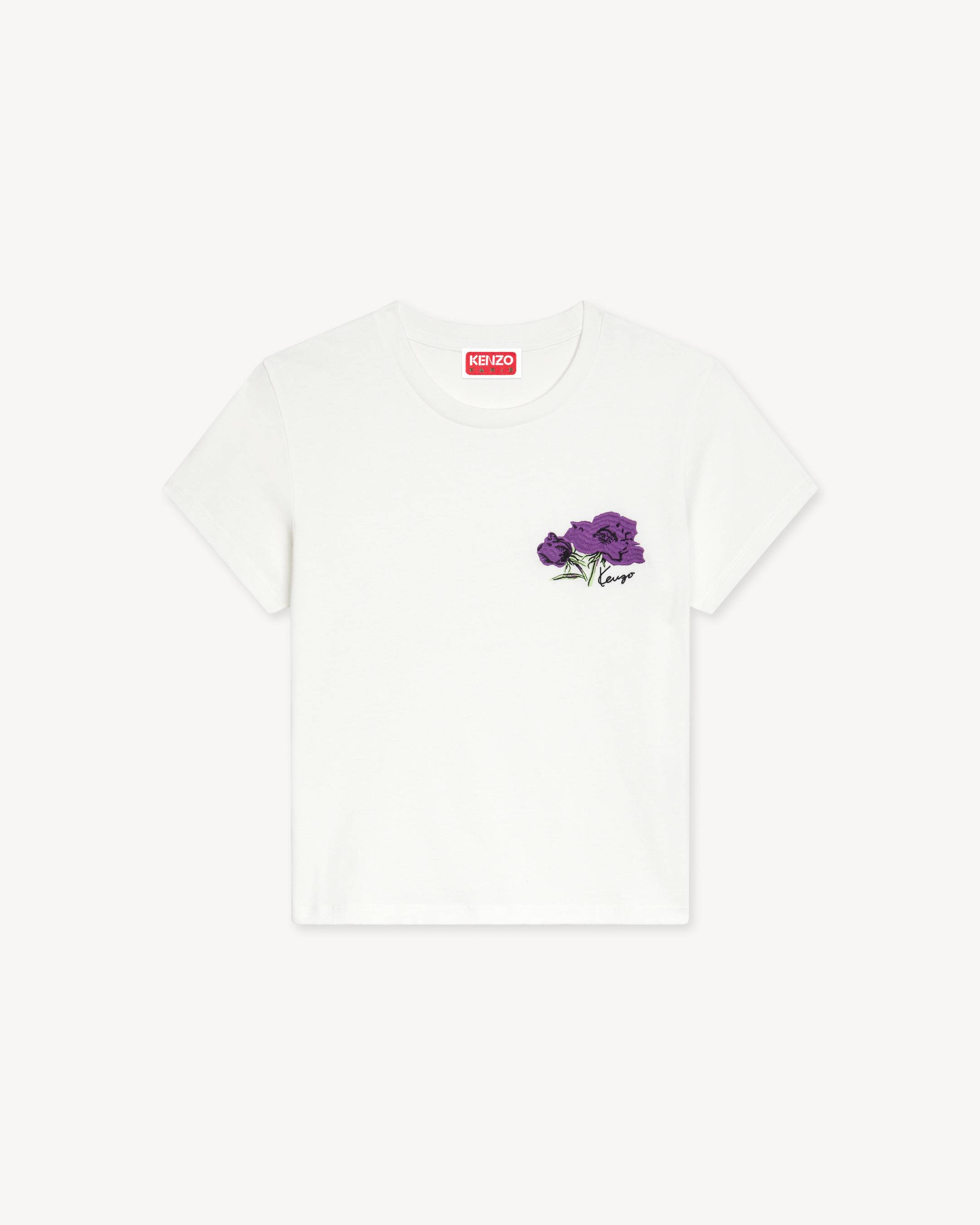 'KENZO Pop Rose' embroidred T-shirt in cotton