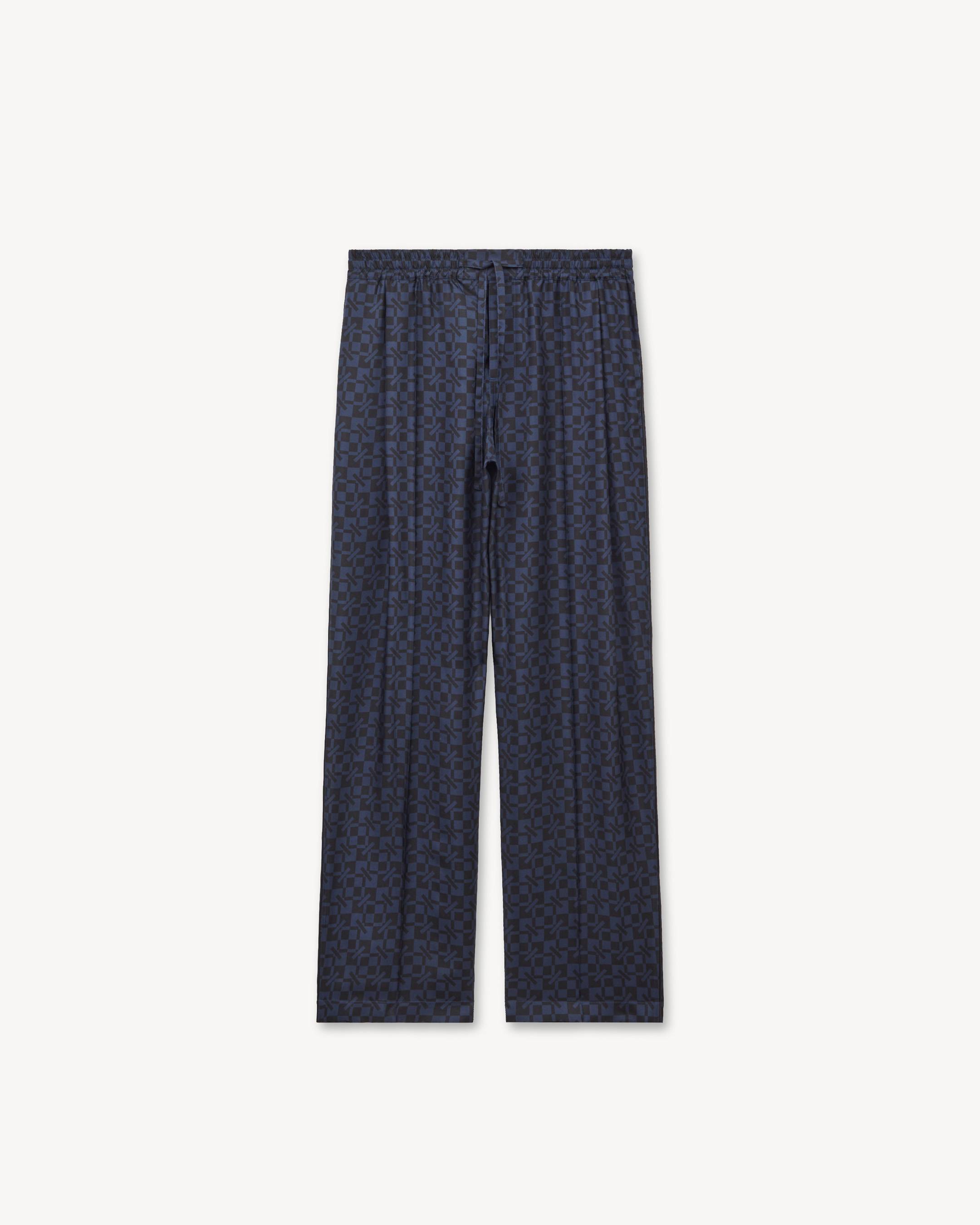 'Kenzogram' elasticated pants in silk