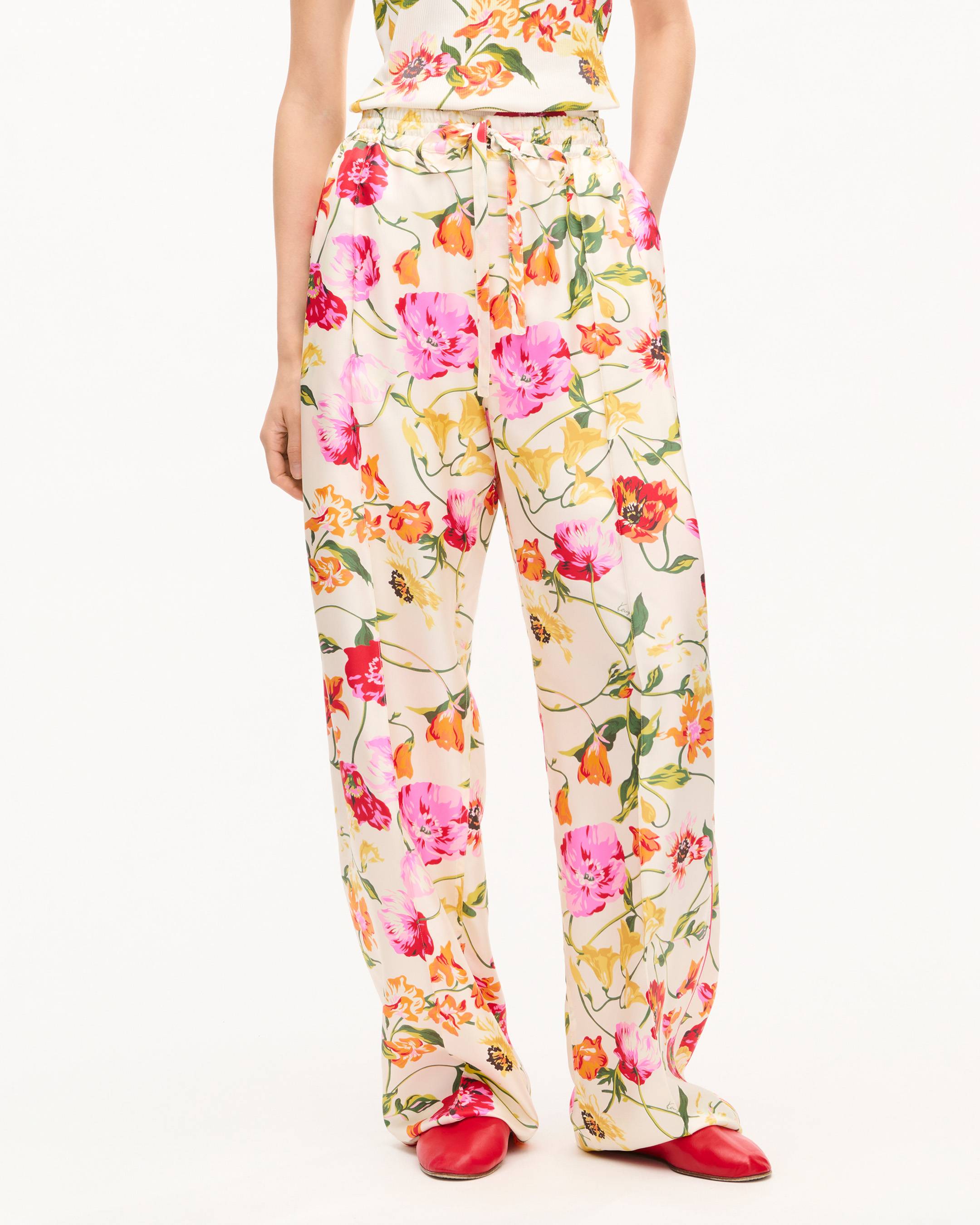 'KENZO Wildflower' パジャマ パンツ イン シルク