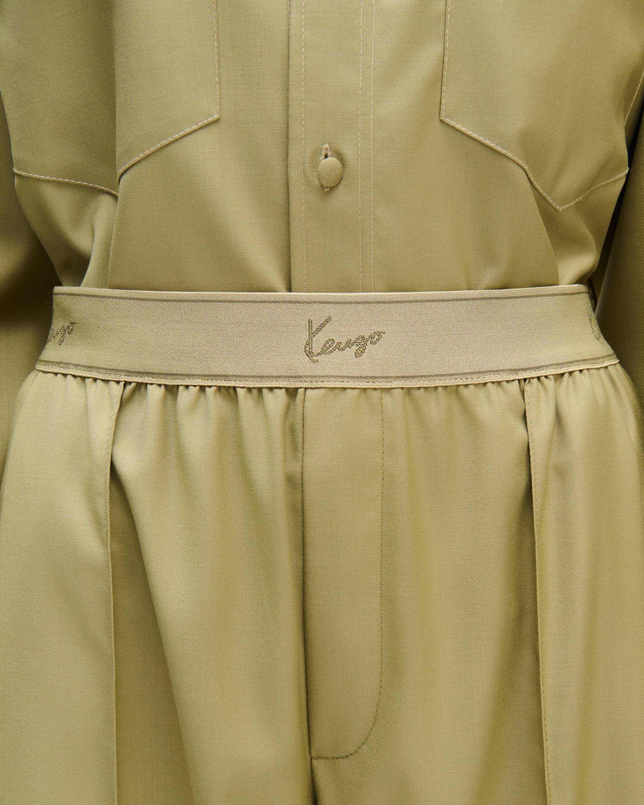 Pantalon &eacute;lastiqu&eacute; en laine vierge