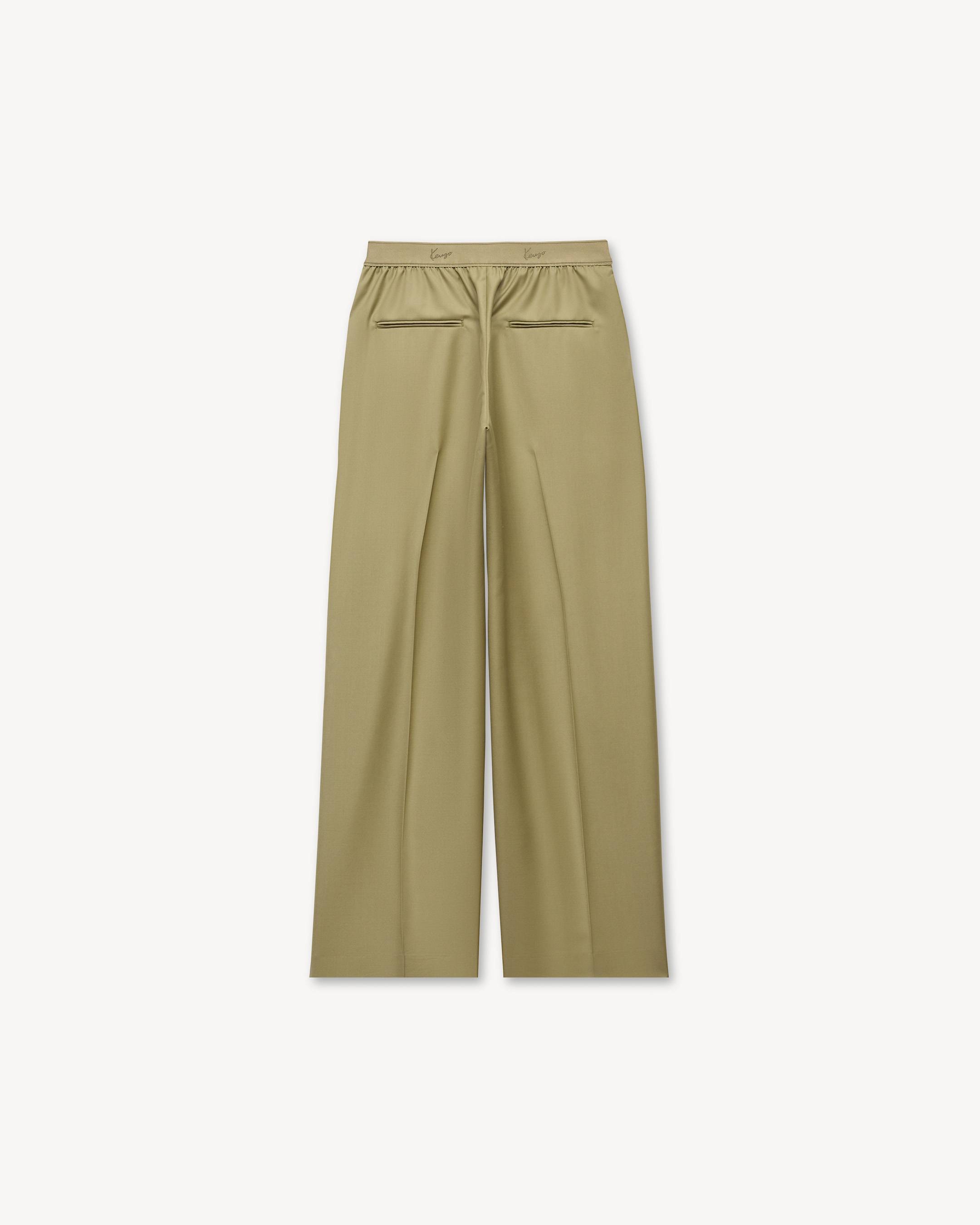 Elasticated pants in virgin wool