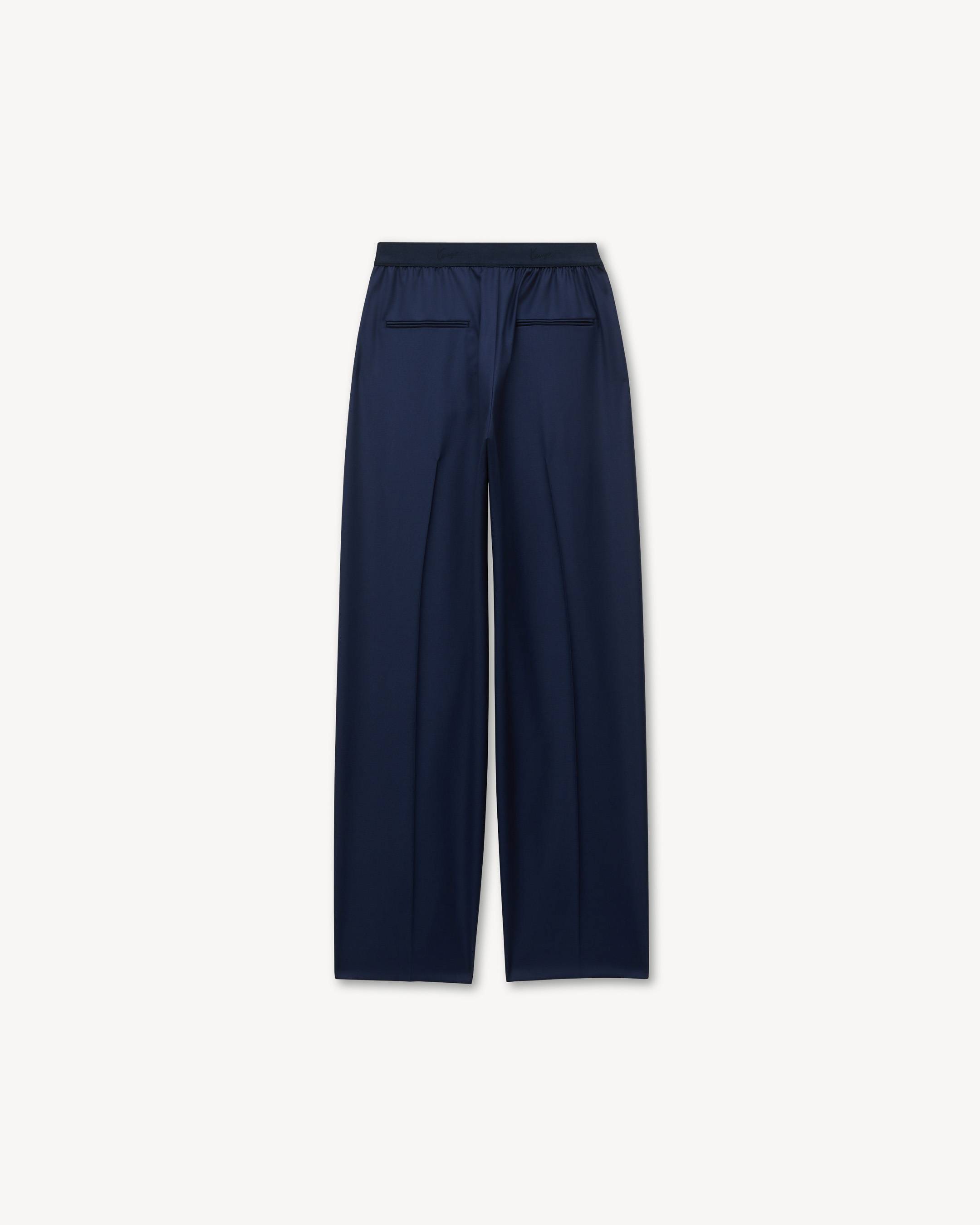 Elasticated pants in virgin wool