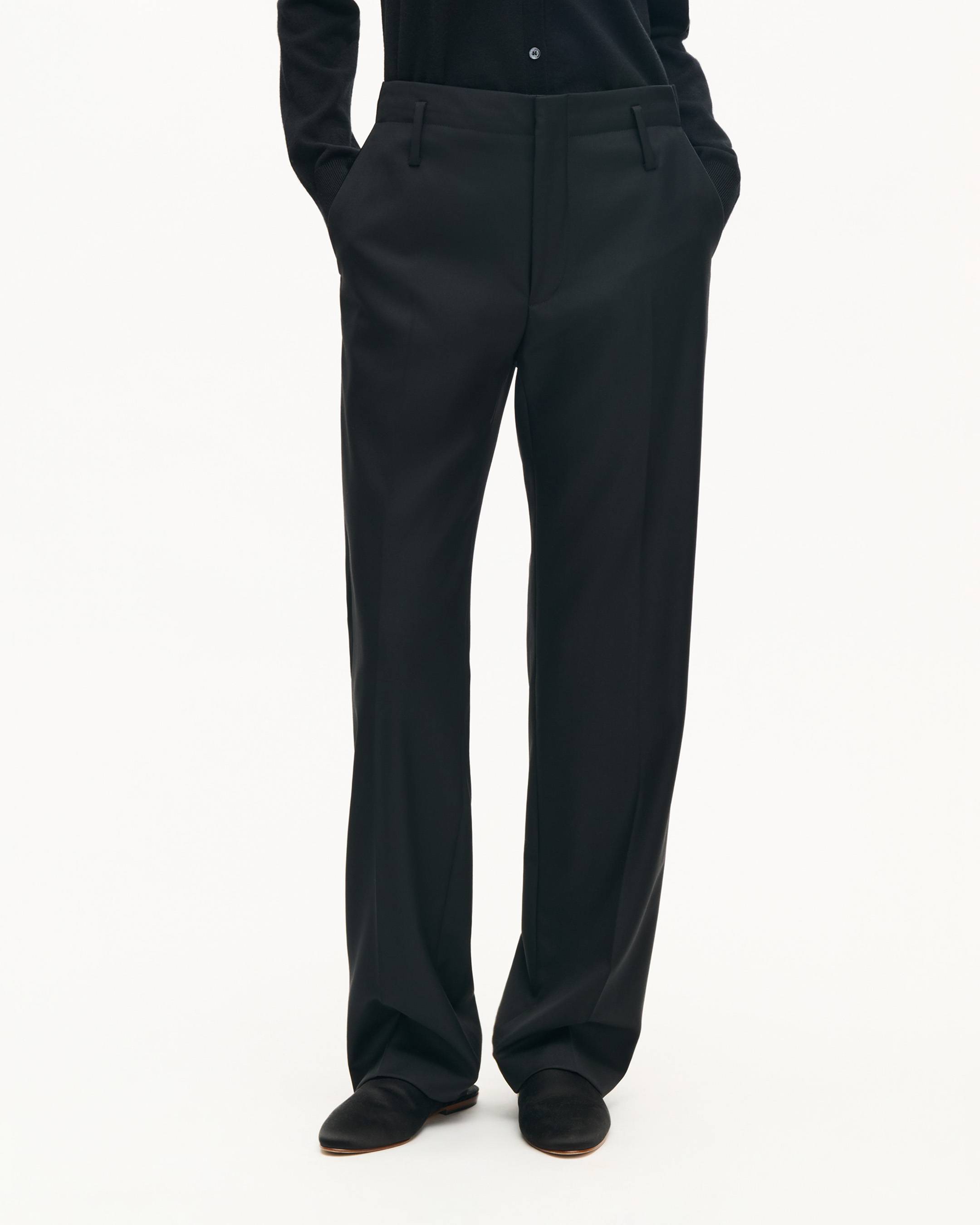 Pantal&oacute;n recto de lana virgen