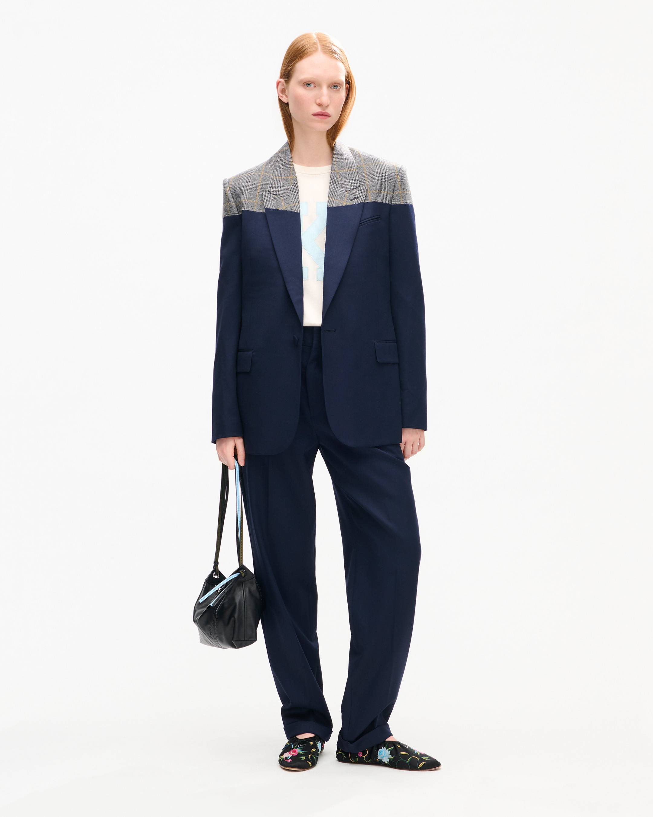 Tailored tapered pants in virgin wool