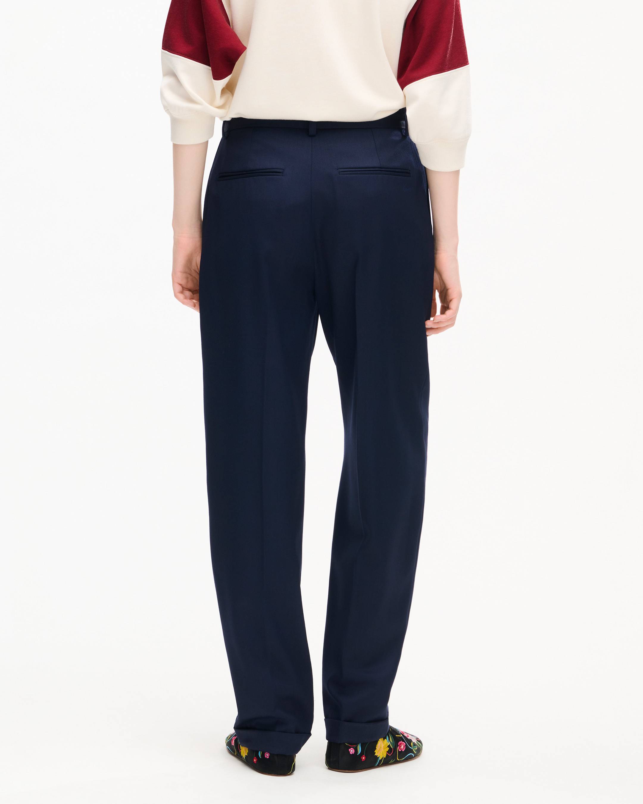 Tailored tapered pants in virgin wool | Women's | KENZO