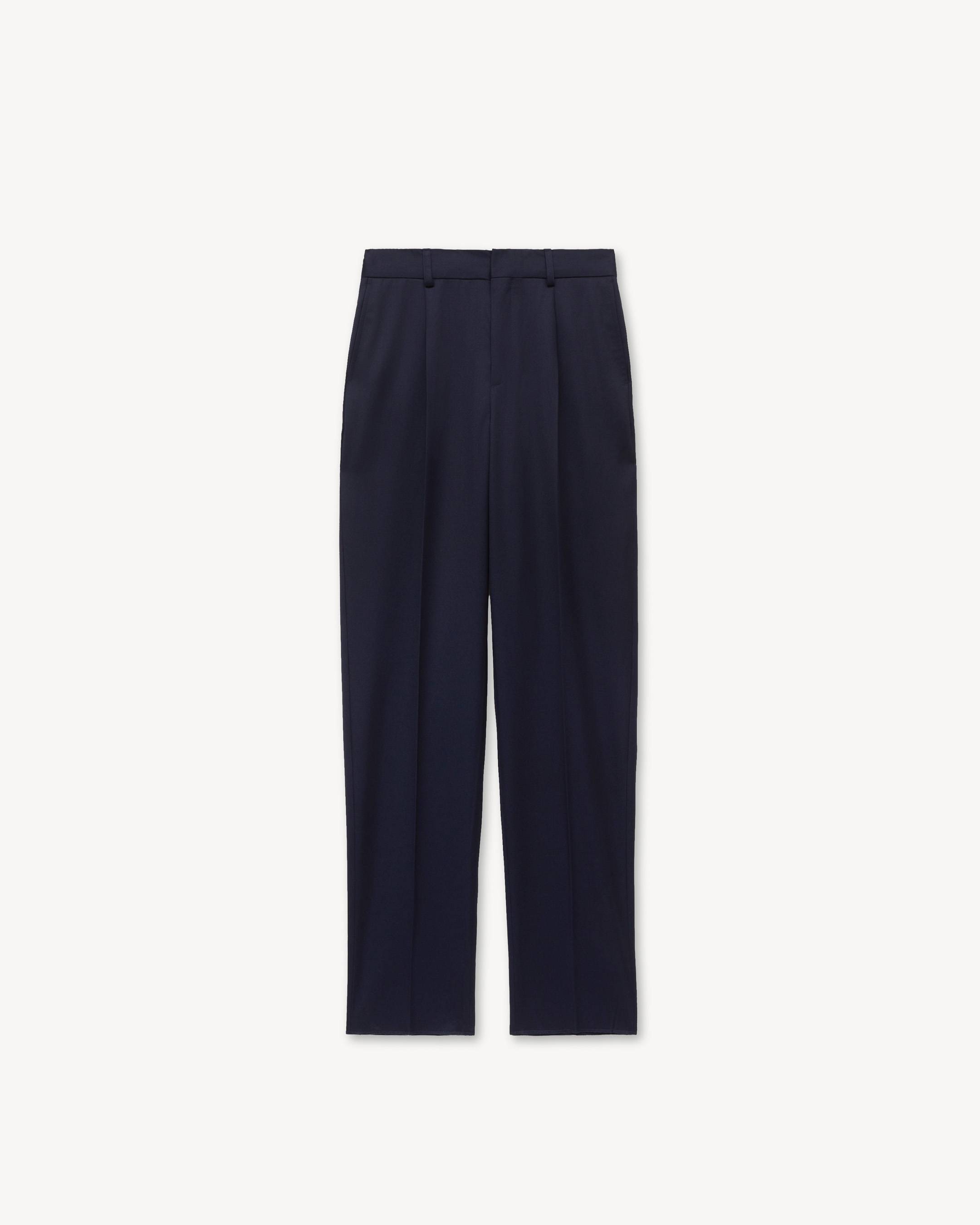 Tailored tapered pants in virgin wool