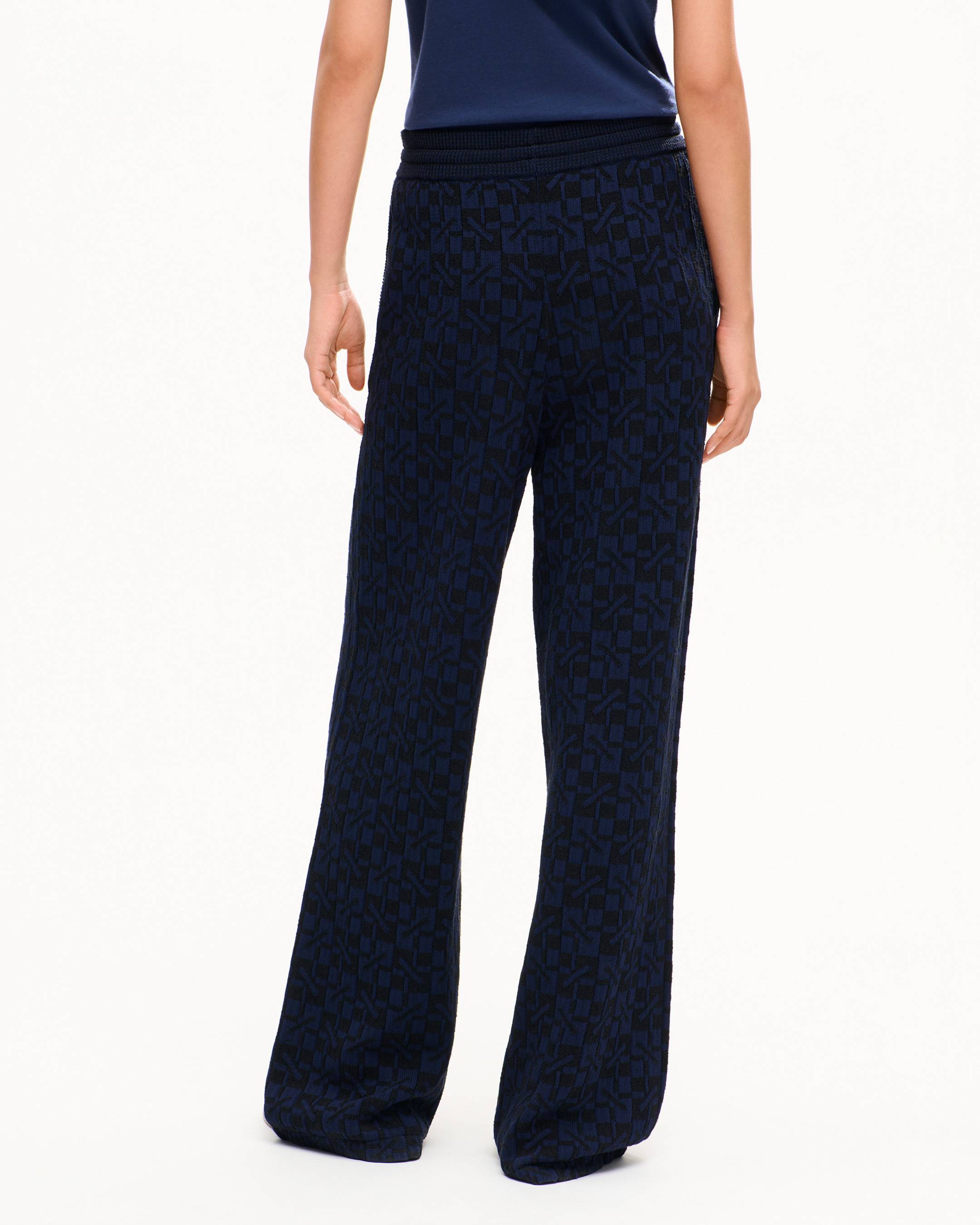 'Kenzogram' straight knitted pants