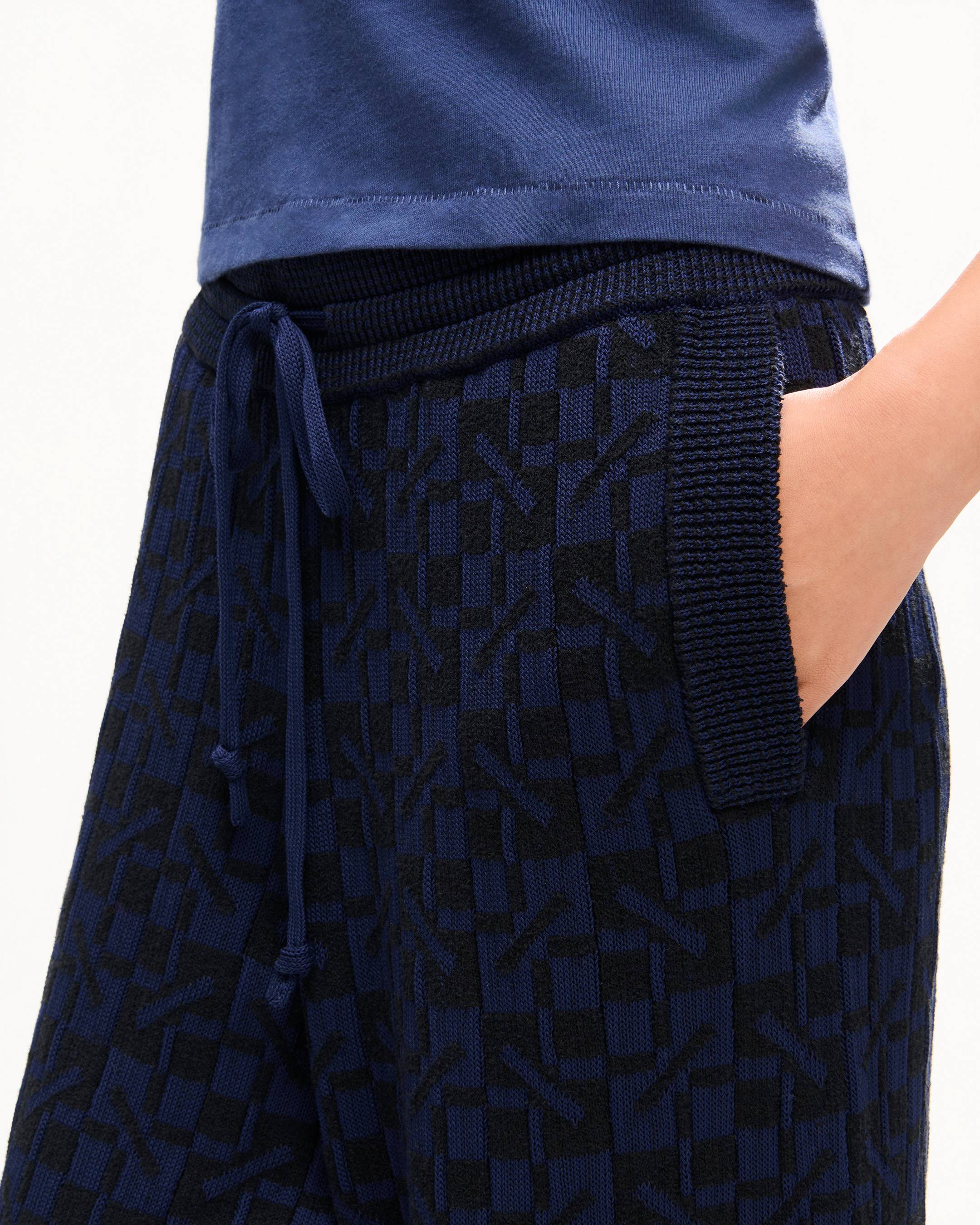 'Kenzogram' straight knitted pants